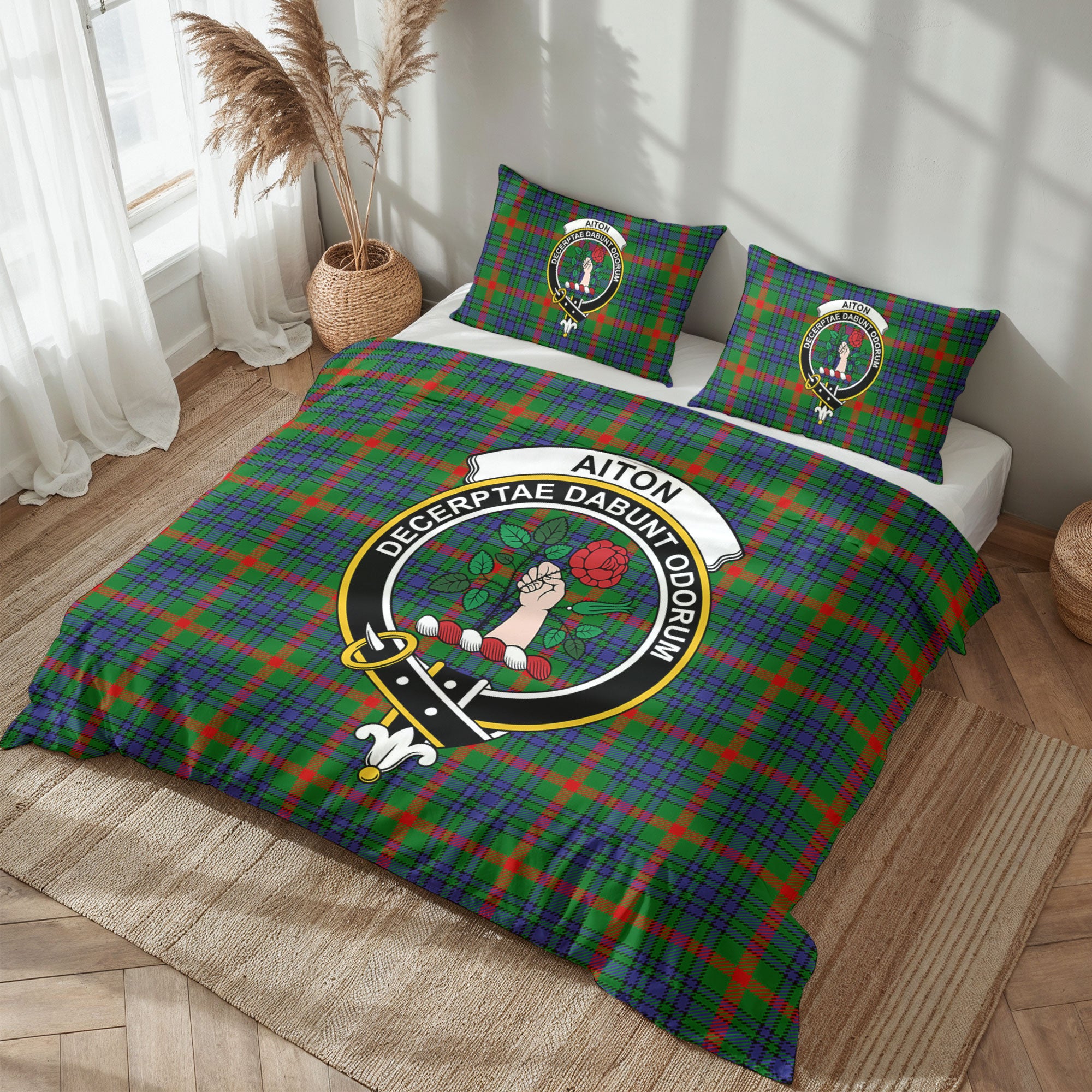 Aiton Tartan Crest Bedding Set
