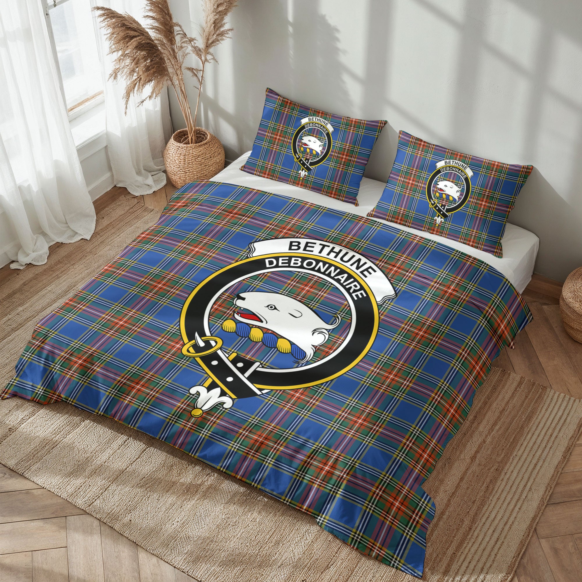 Bethune Ancient Tartan Crest Bedding Set
