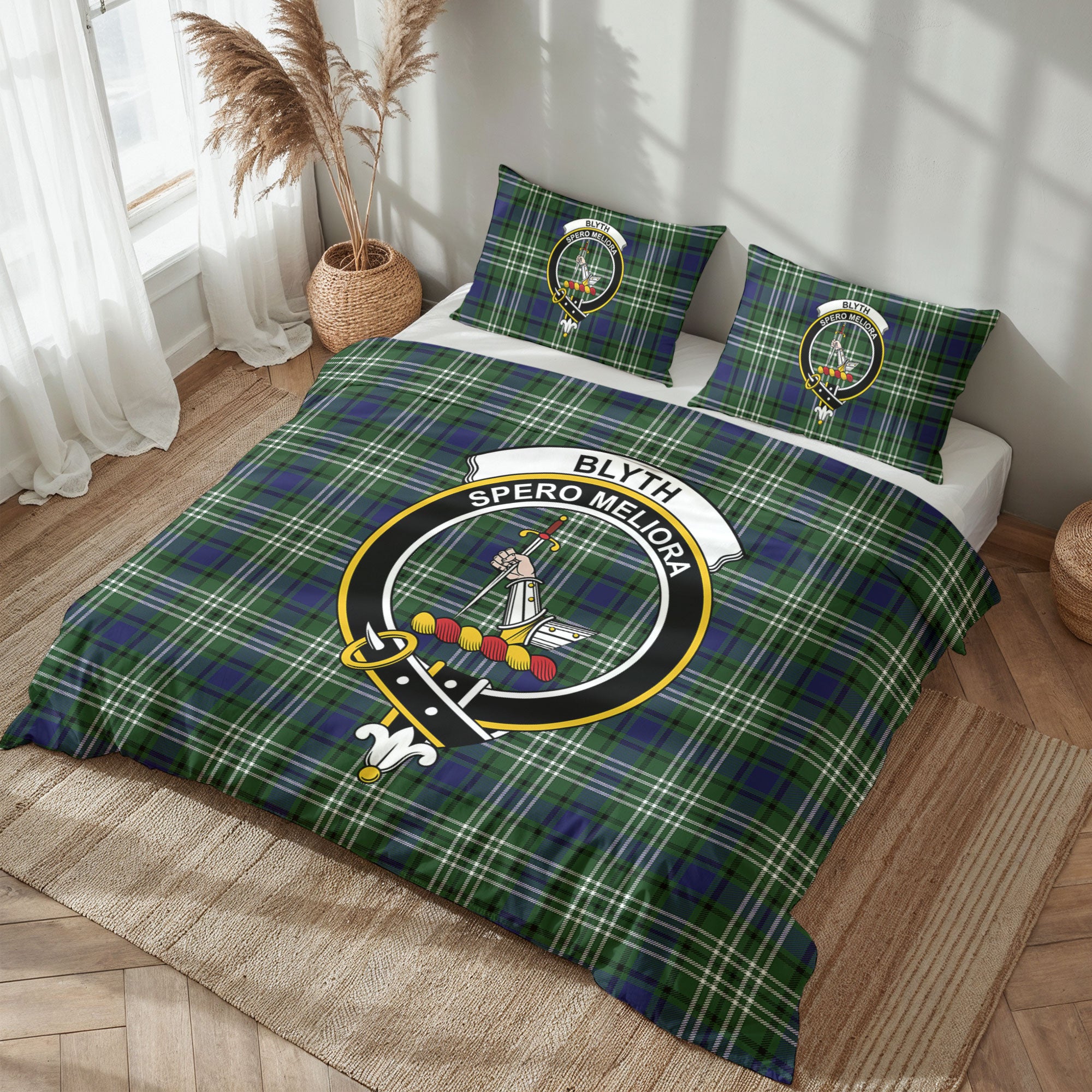Blyth Tartan Crest Bedding Set