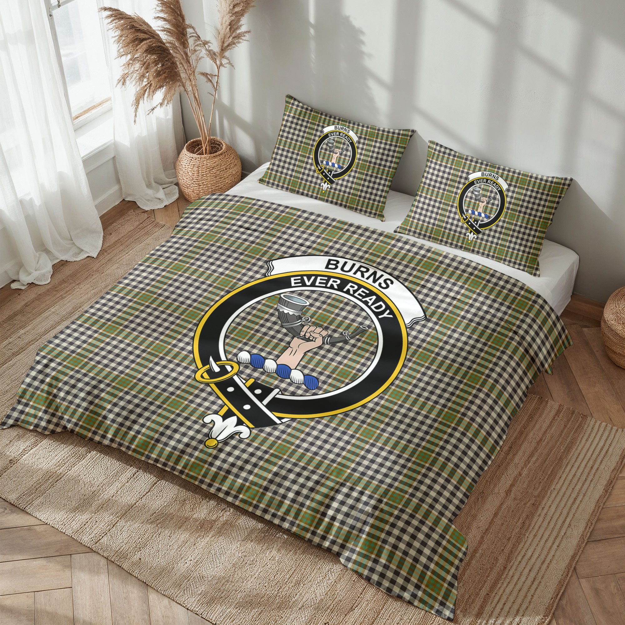 Burns Check Tartan Crest Bedding Set