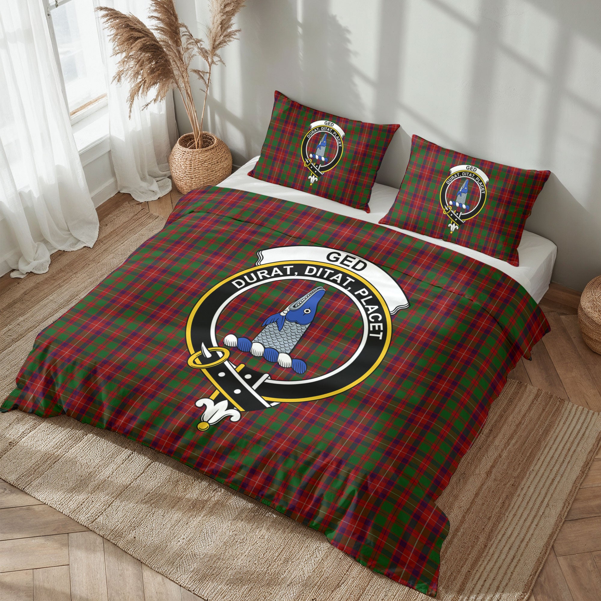 Ged Tartan Crest Bedding Set