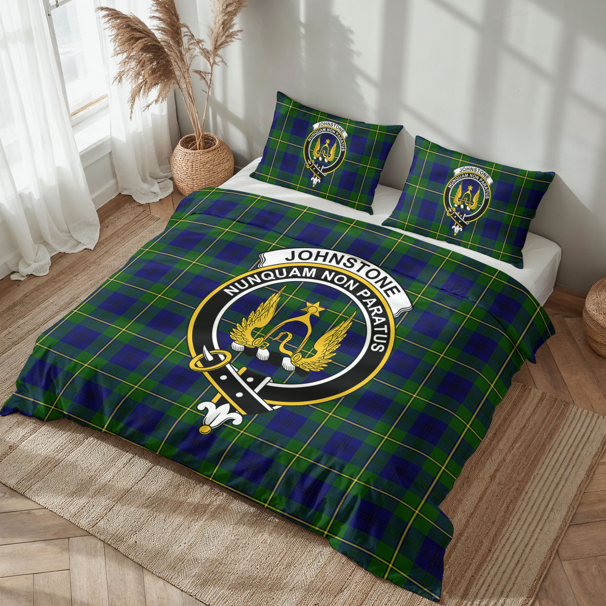Johnstone Modern Tartan Crest Bedding Set