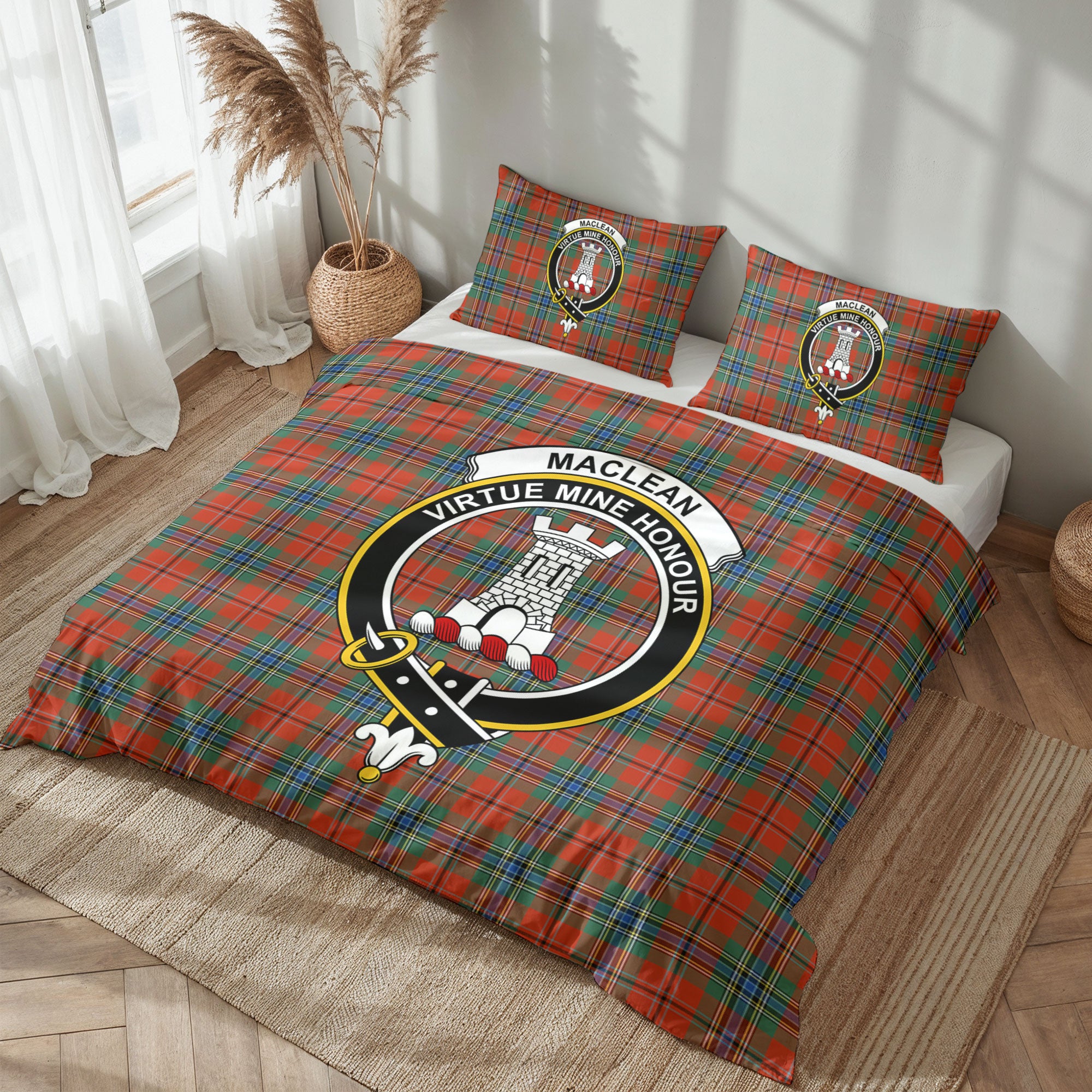 MacLean of Duart Ancient Tartan Crest Bedding Set