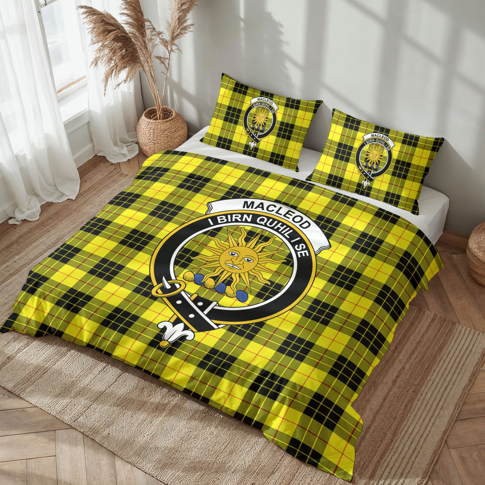 MacLeod of Lewis Modern Tartan Crest Bedding Set