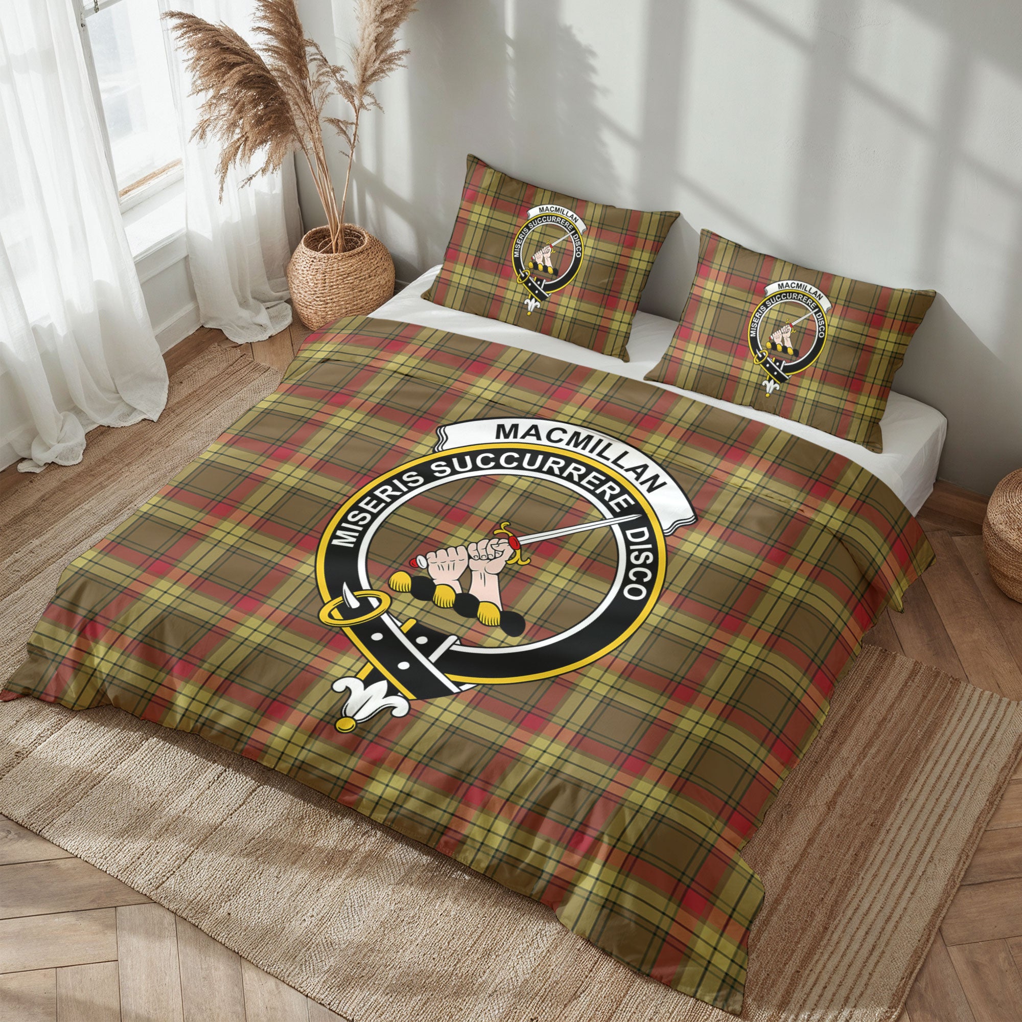 MacMillan Old Weathered Tartan Crest Bedding Set