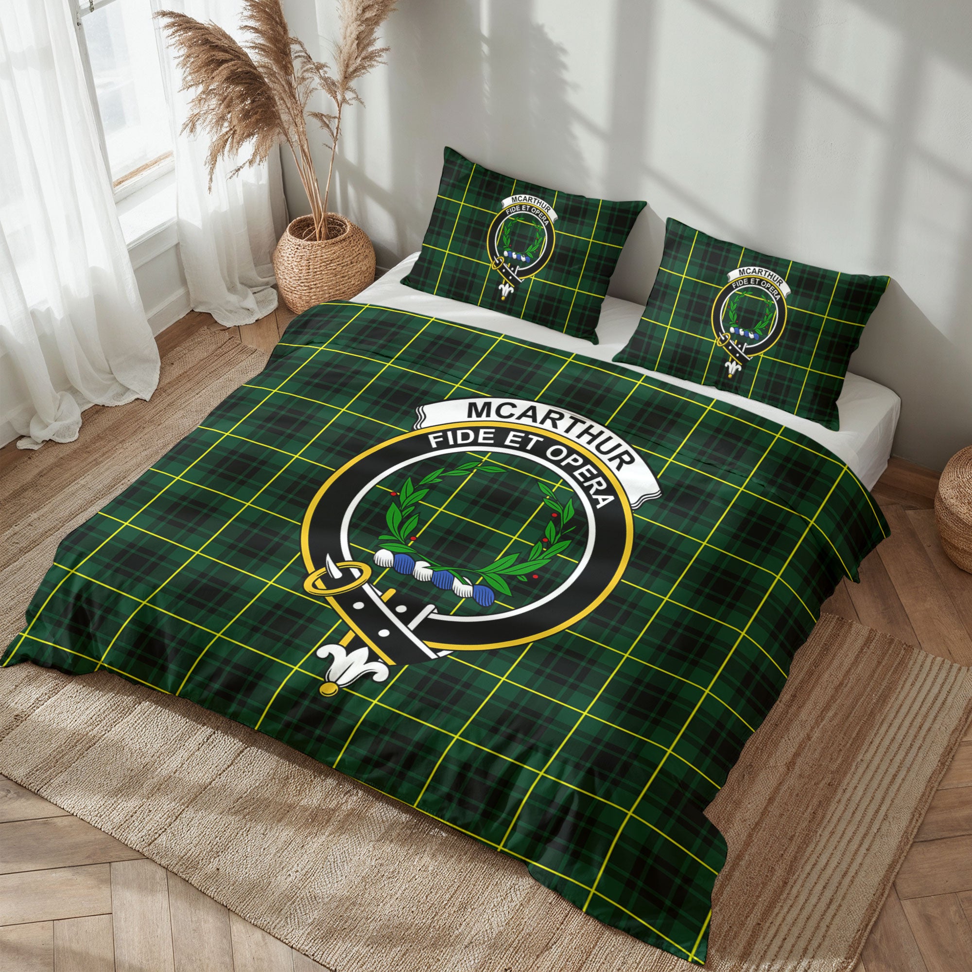 McArthur Modern Tartan Crest Bedding Set
