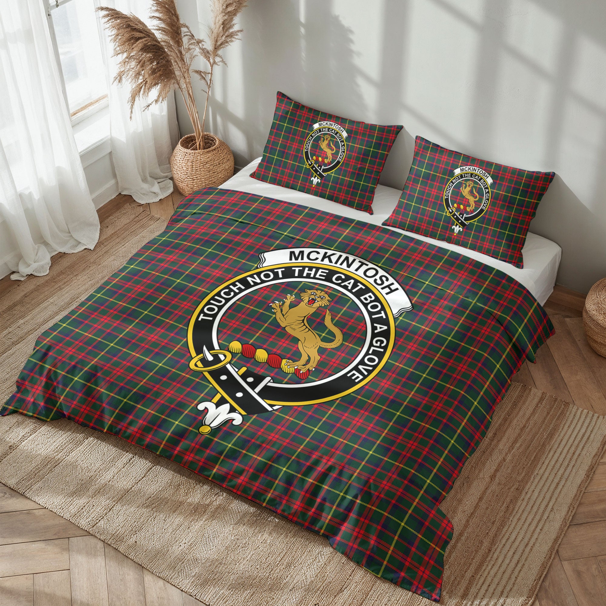 McKintosh Hunting Modern Tartan Crest Bedding Set