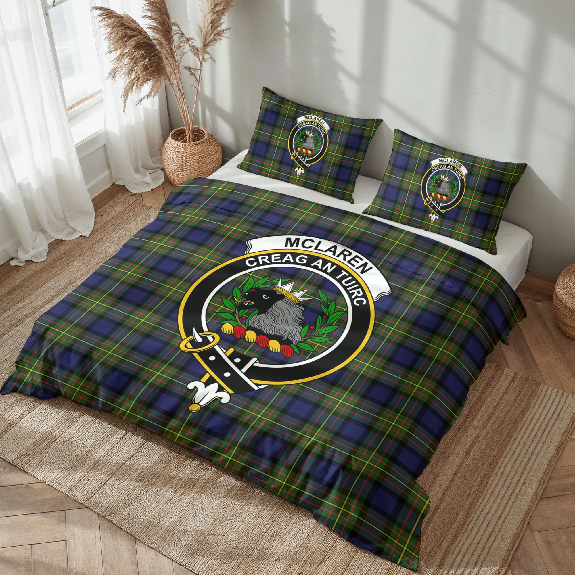 McLaren Modern Tartan Crest Bedding Set