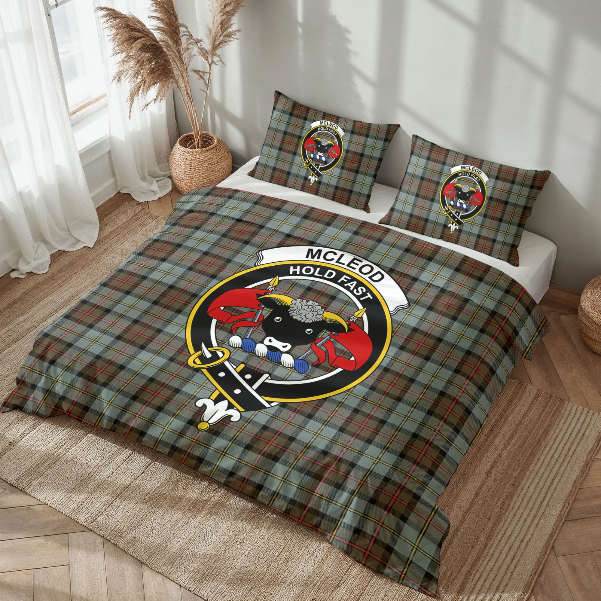 McLeod of Harris Weathered Tartan Crest Bedding Set