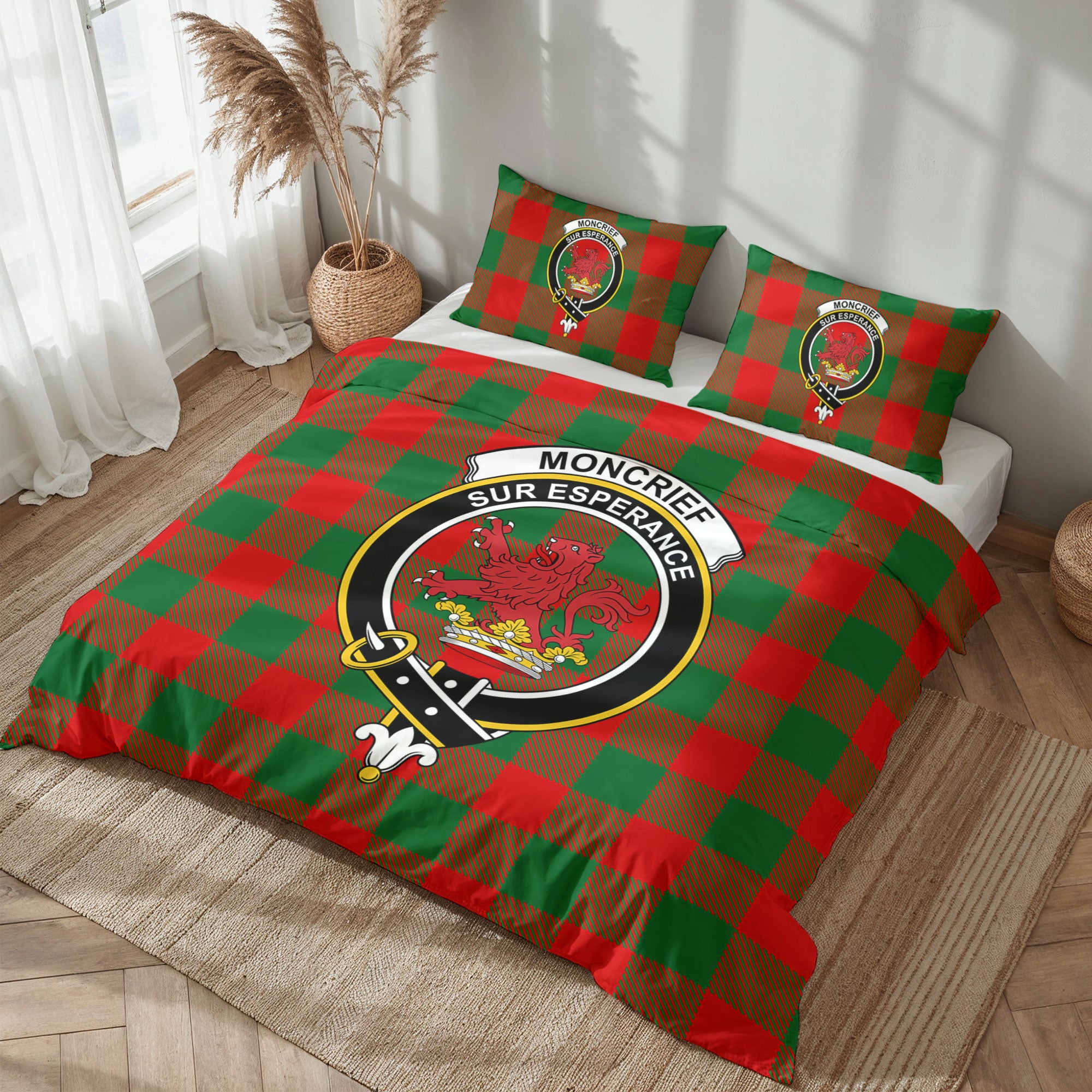 Moncrief Tartan Crest Bedding Set