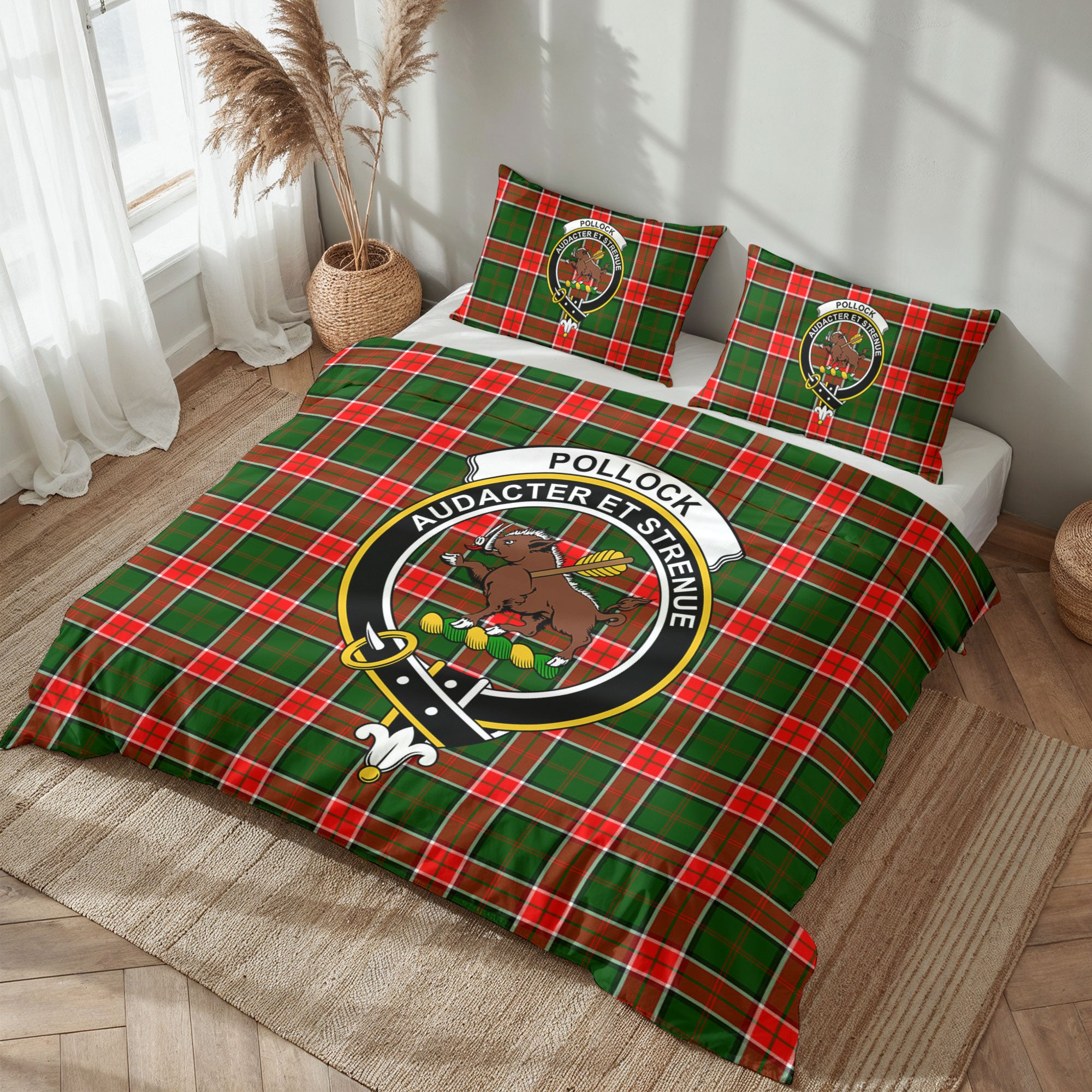 Pollock Tartan Crest Bedding Set