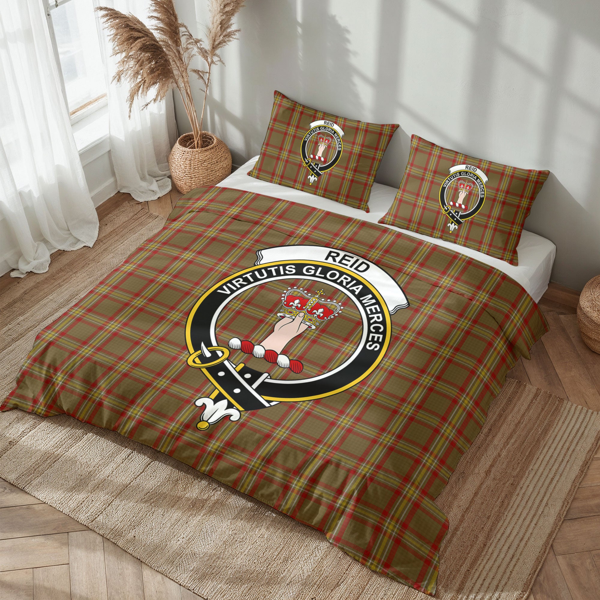 Reid Ancient Tartan Crest Bedding Set