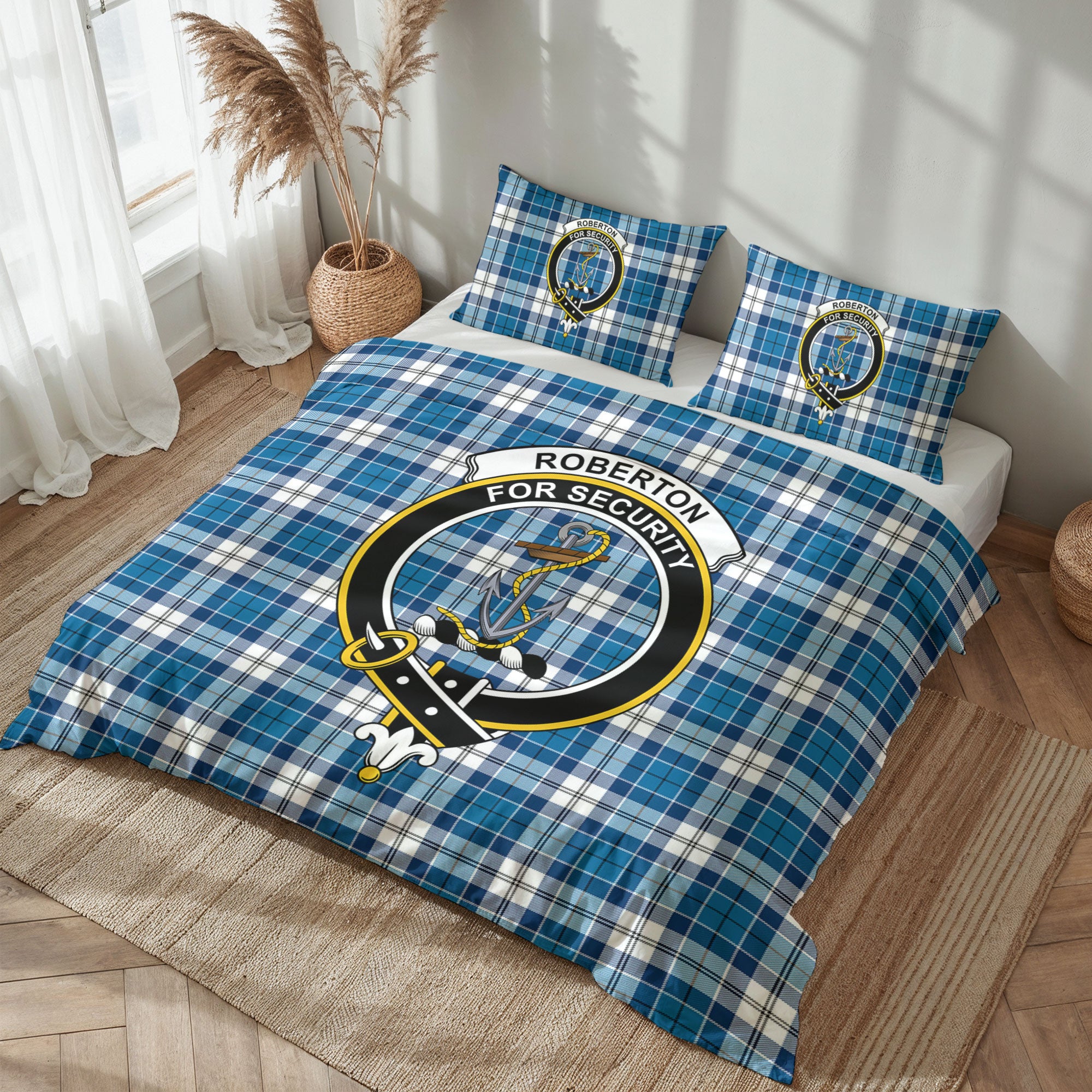 Roberton Tartan Crest Bedding Set