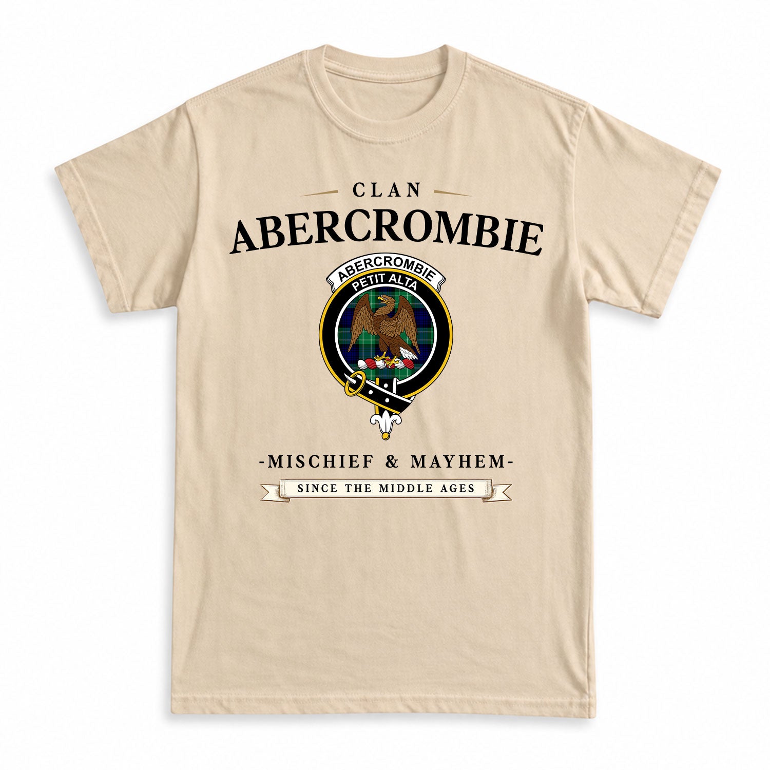 Abercrombie Tartan Crest Mischief and Mayhem T-shirt