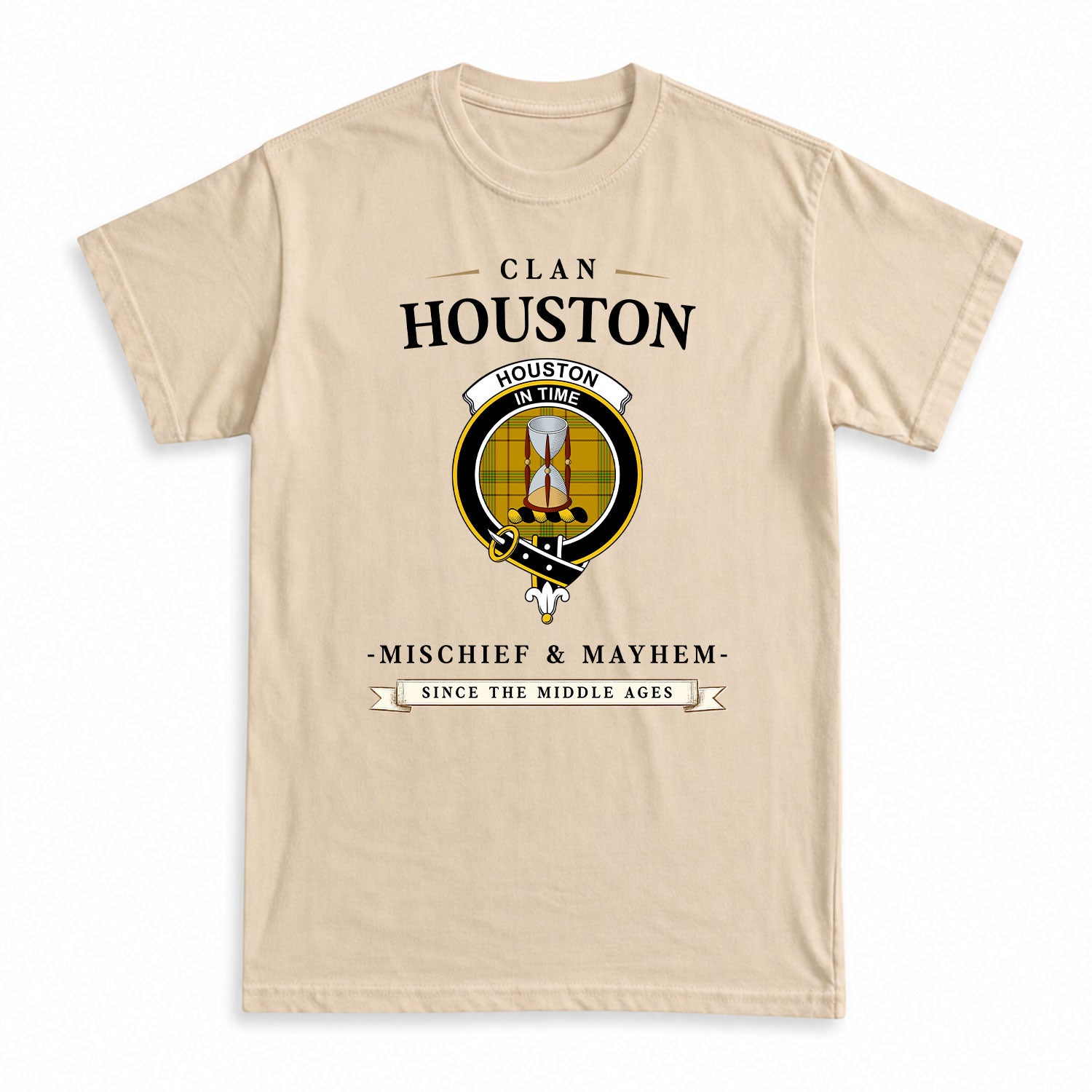 Houston Tartan Crest Mischief and Mayhem T-shirt