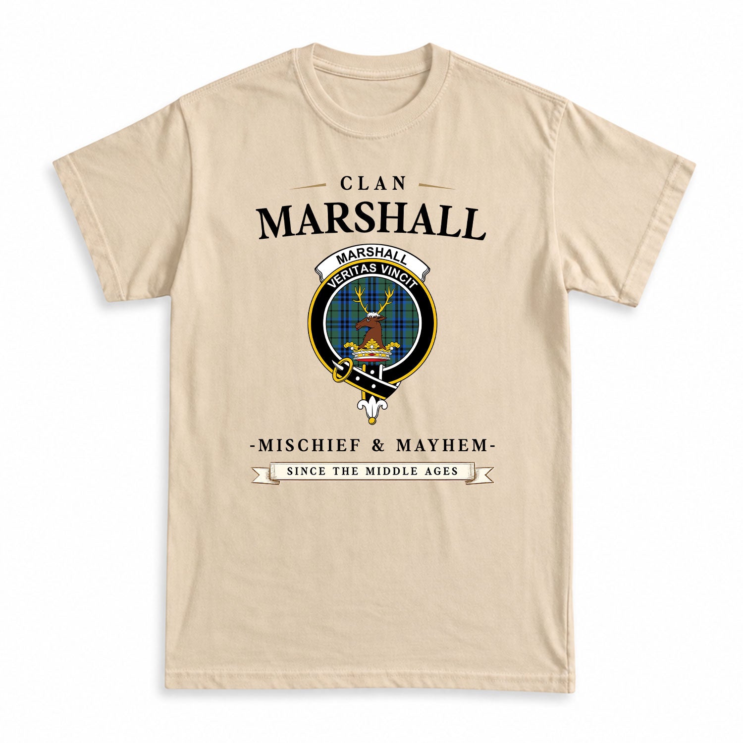Marshall Tartan Crest Mischief and Mayhem T-shirt