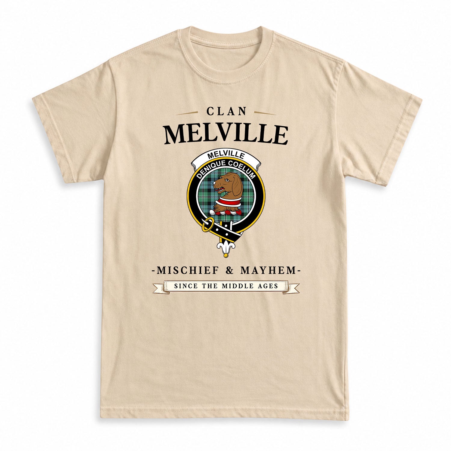 Melville Tartan Crest Mischief and Mayhem T-shirt