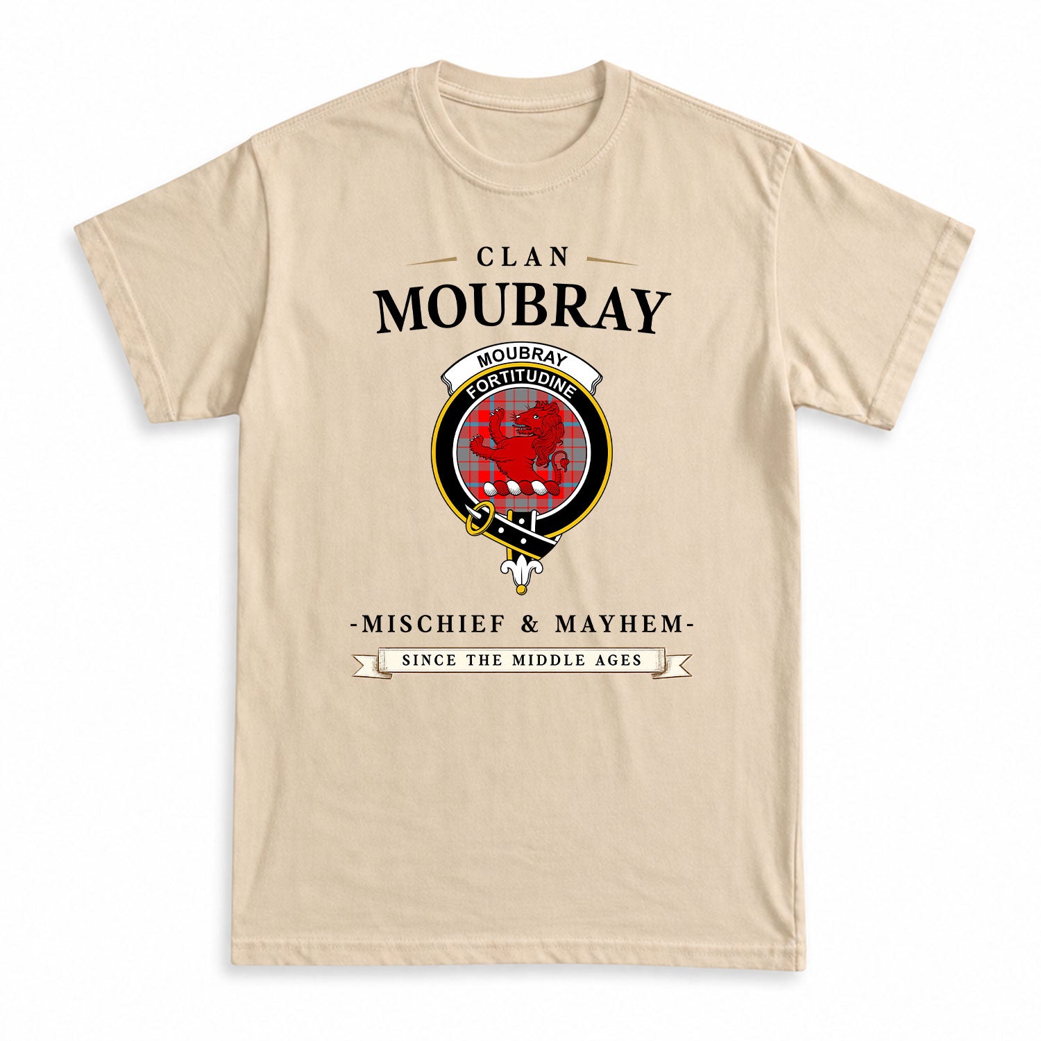 Moubray Tartan Crest Mischief and Mayhem T-shirt