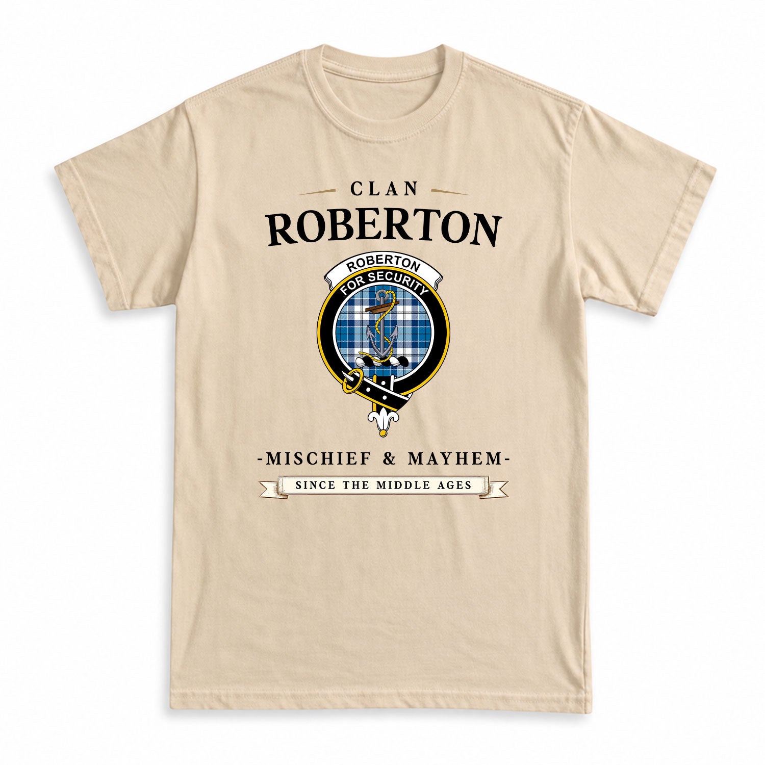 Roberton Tartan Crest Mischief and Mayhem T-shirt