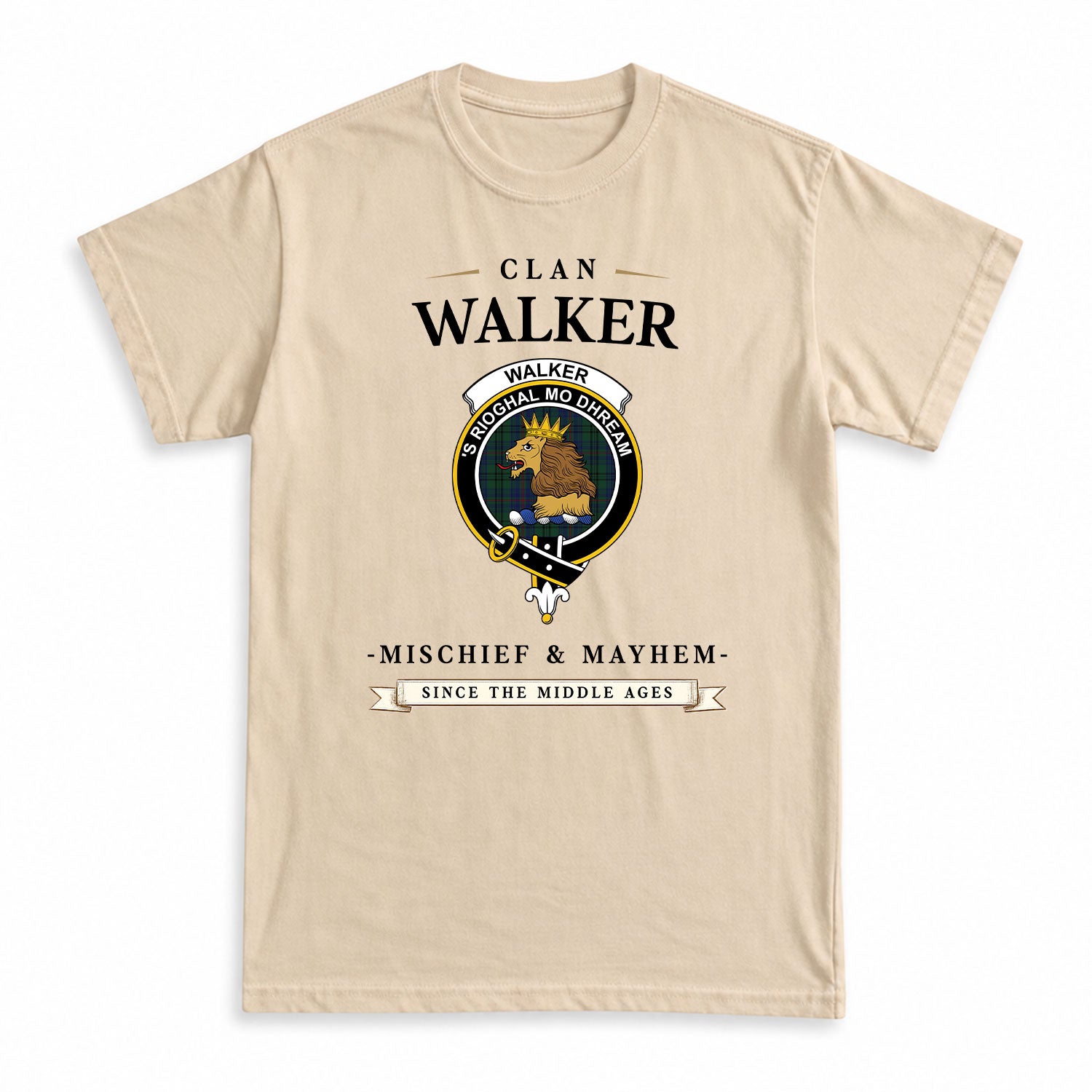 Walker Hunting Tartan Crest Mischief and Mayhem T-shirt