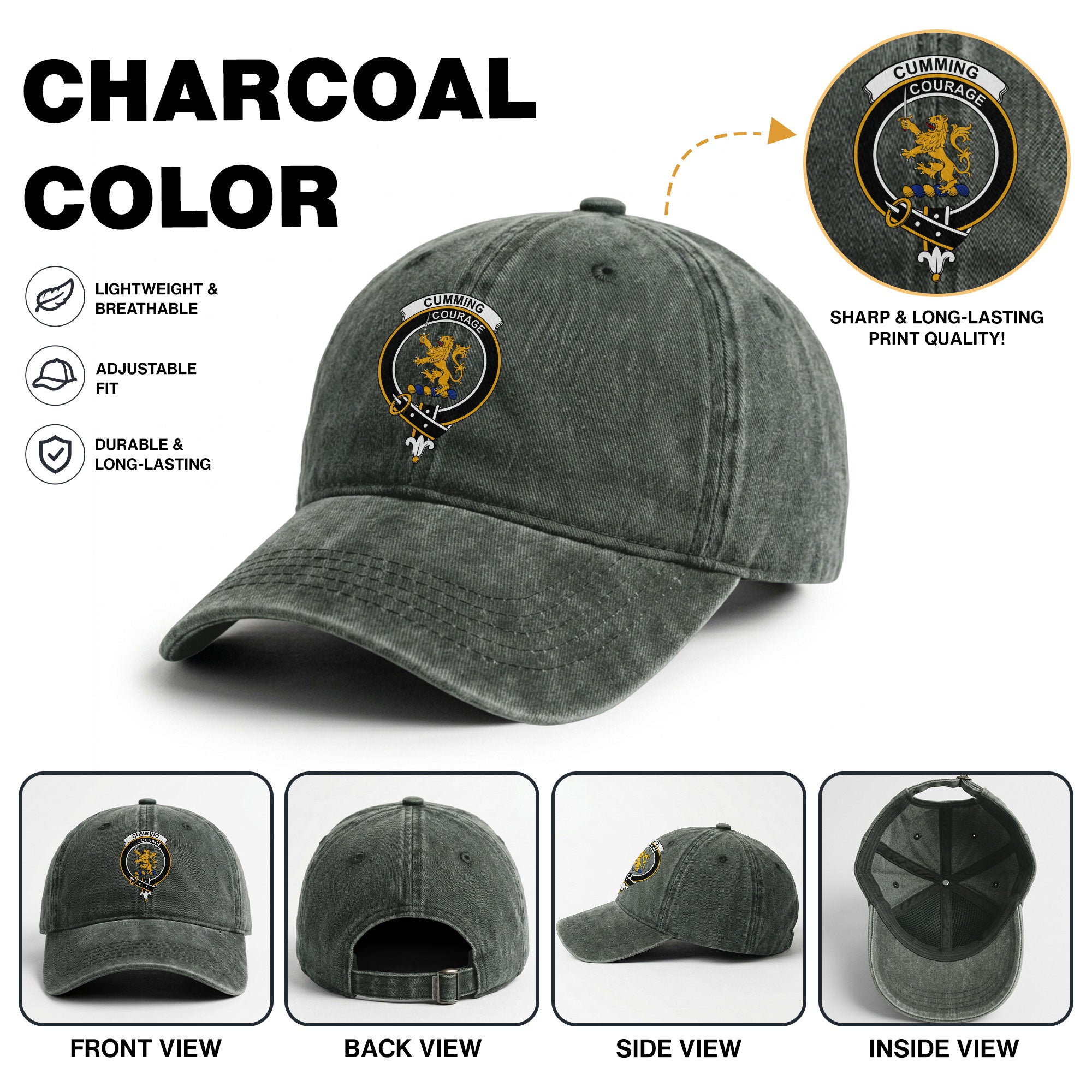 Cumming Crest Washed Classic Cap