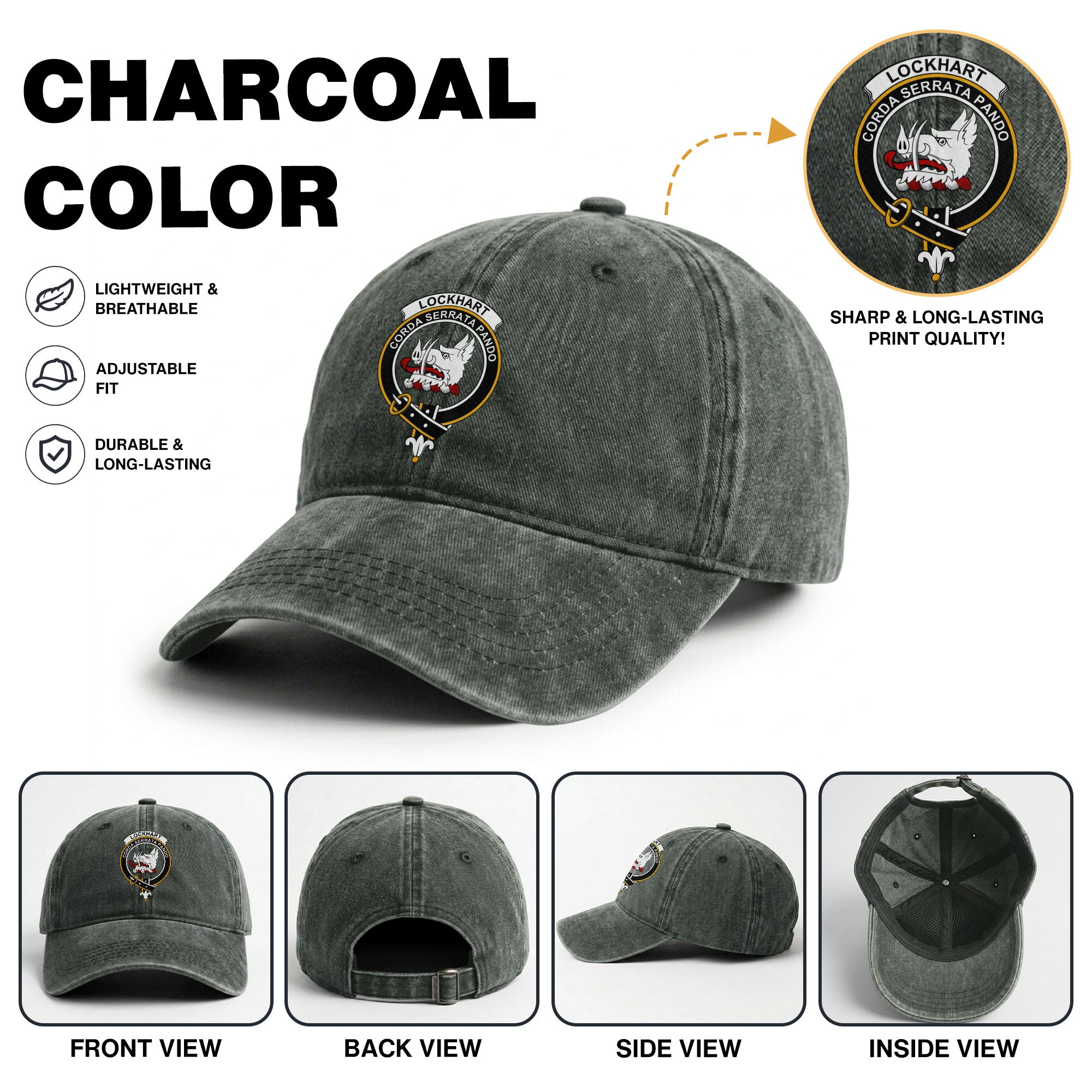 Lockhart Crest Washed Classic Cap