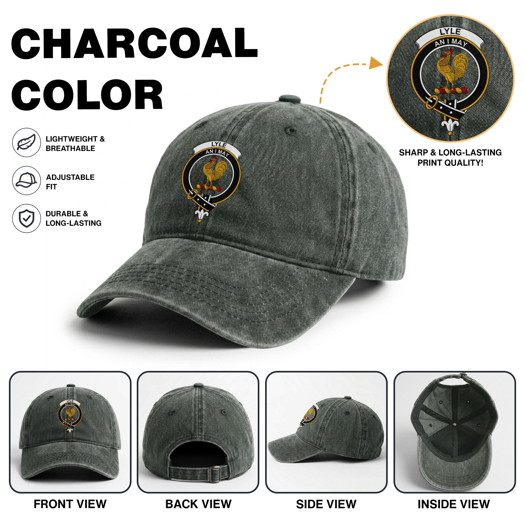 Lyle Crest Washed Classic Cap