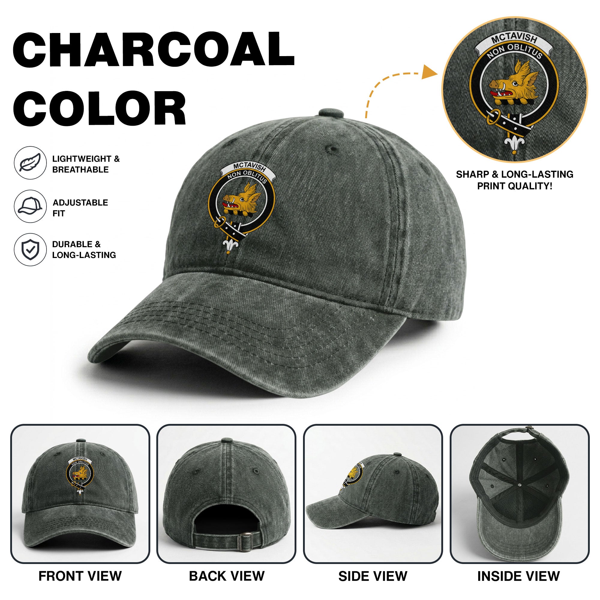 McTavish Crest Washed Classic Cap
