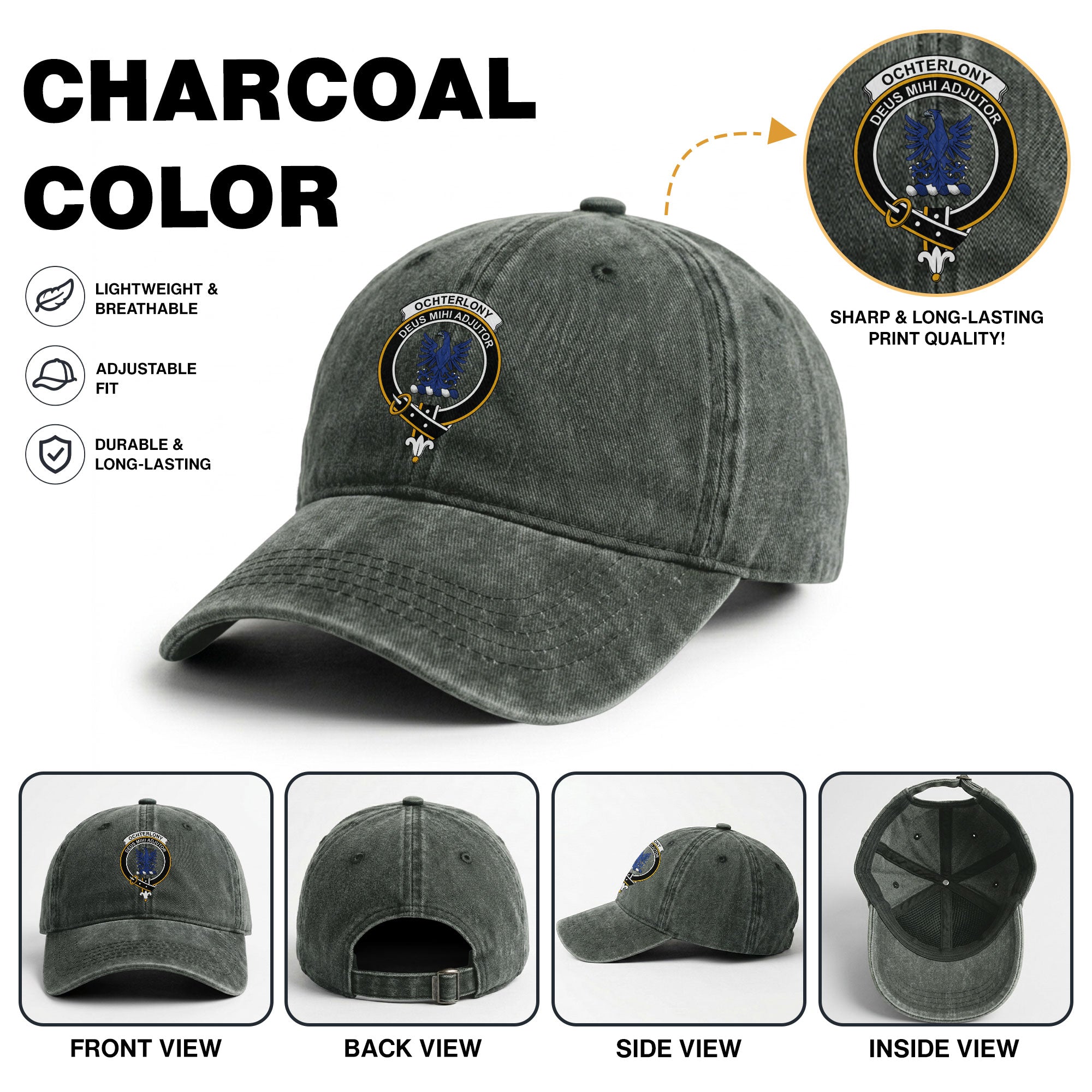Ochterlony Crest Washed Classic Cap