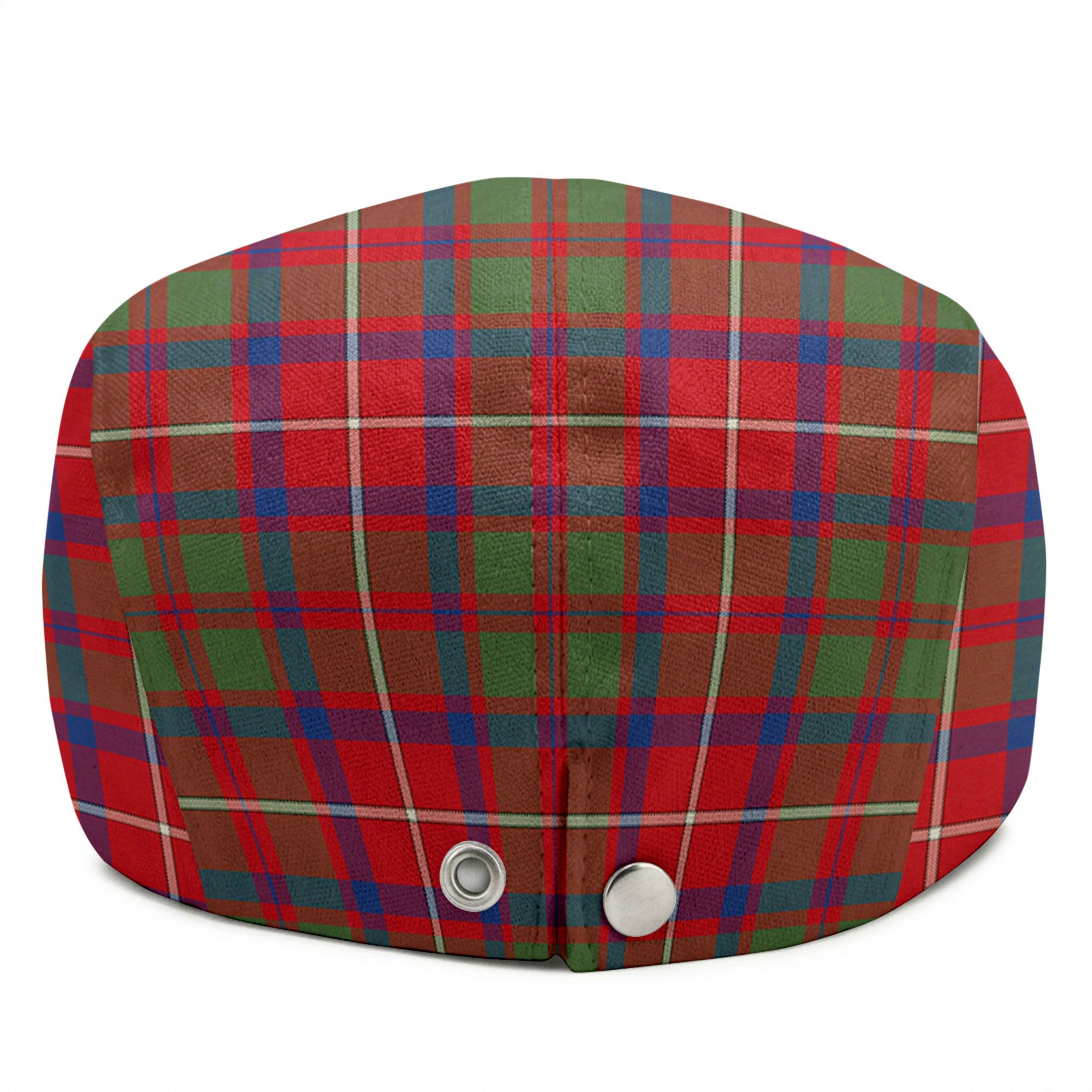 Shaw Red Modern Tartan Flat Caps