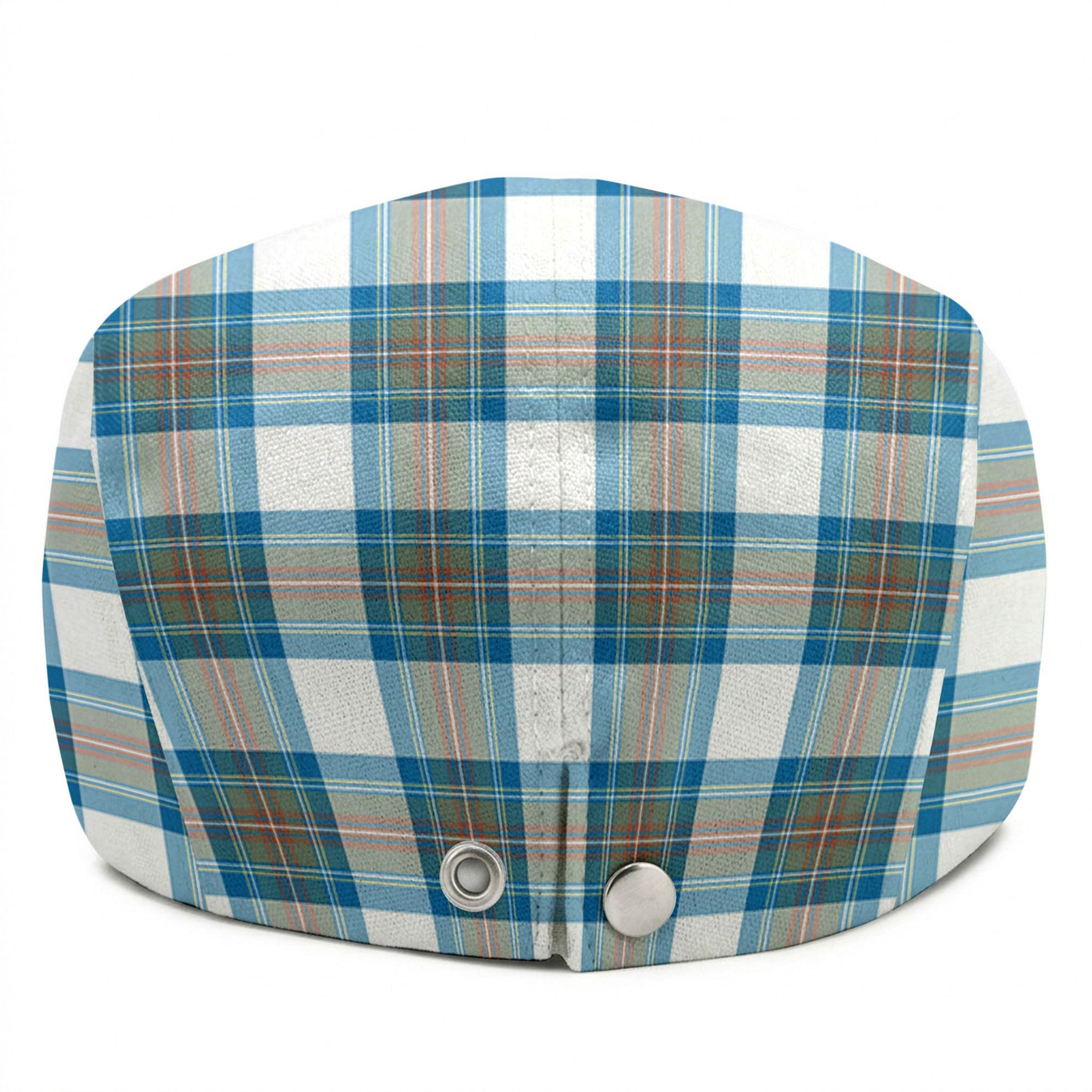 Stewart Muted Blue Tartan Flat Caps