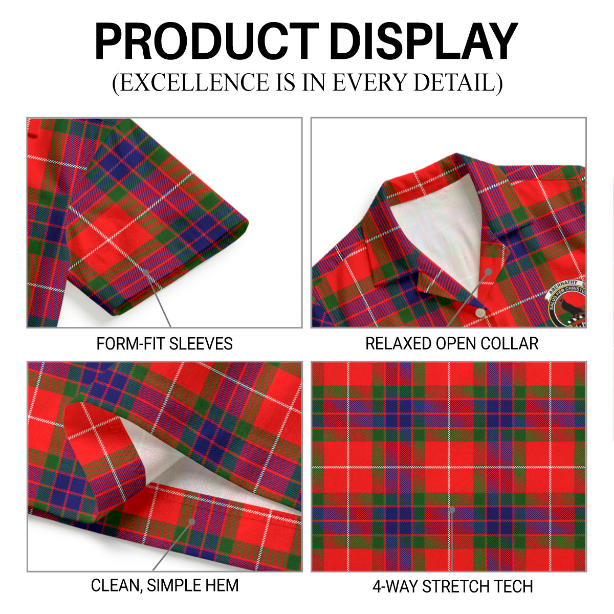 Abernathy Tartan Crest Hawaiian Shirt