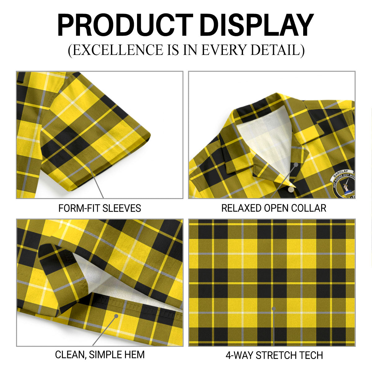Barclay Dress Modern Tartan Crest Hawaiian Shirt