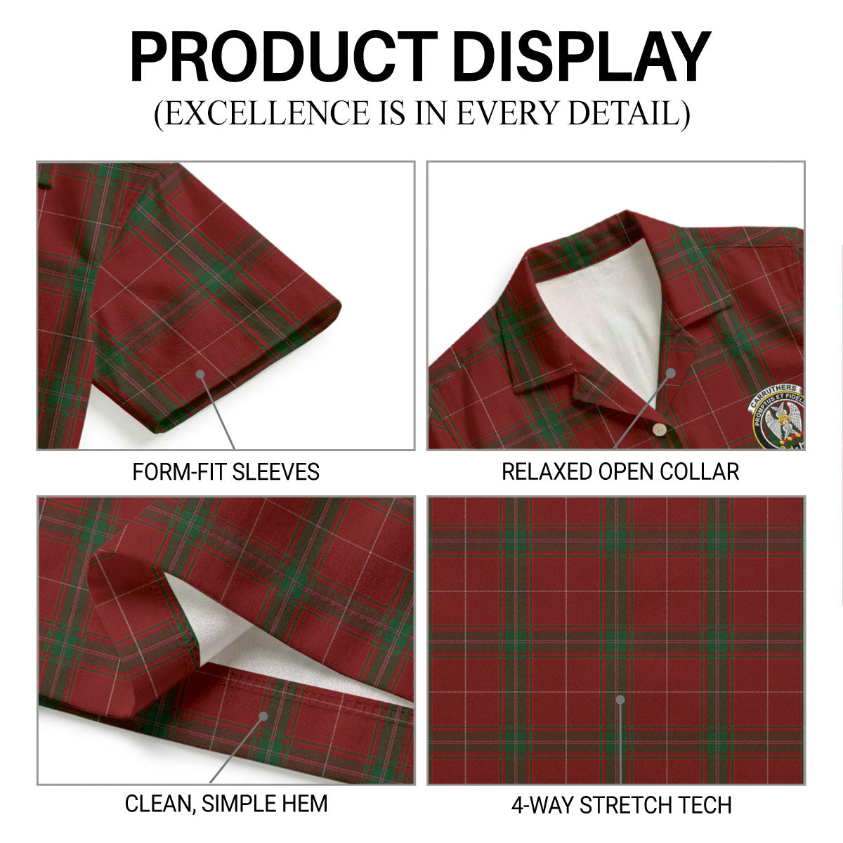 Carruthers Tartan Crest Hawaiian Shirt