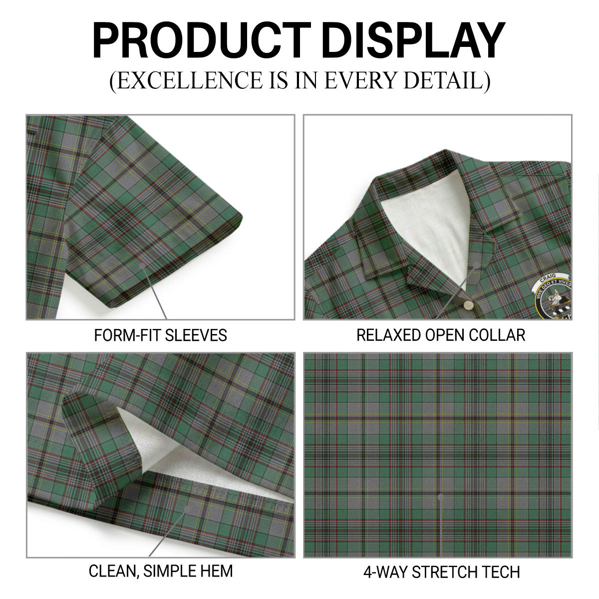 Craig Tartan Crest Hawaiian Shirt