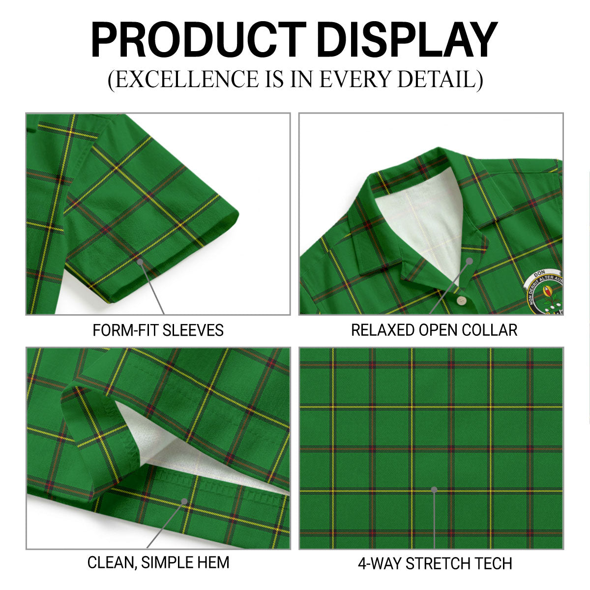 Don Tartan Crest Hawaiian Shirt