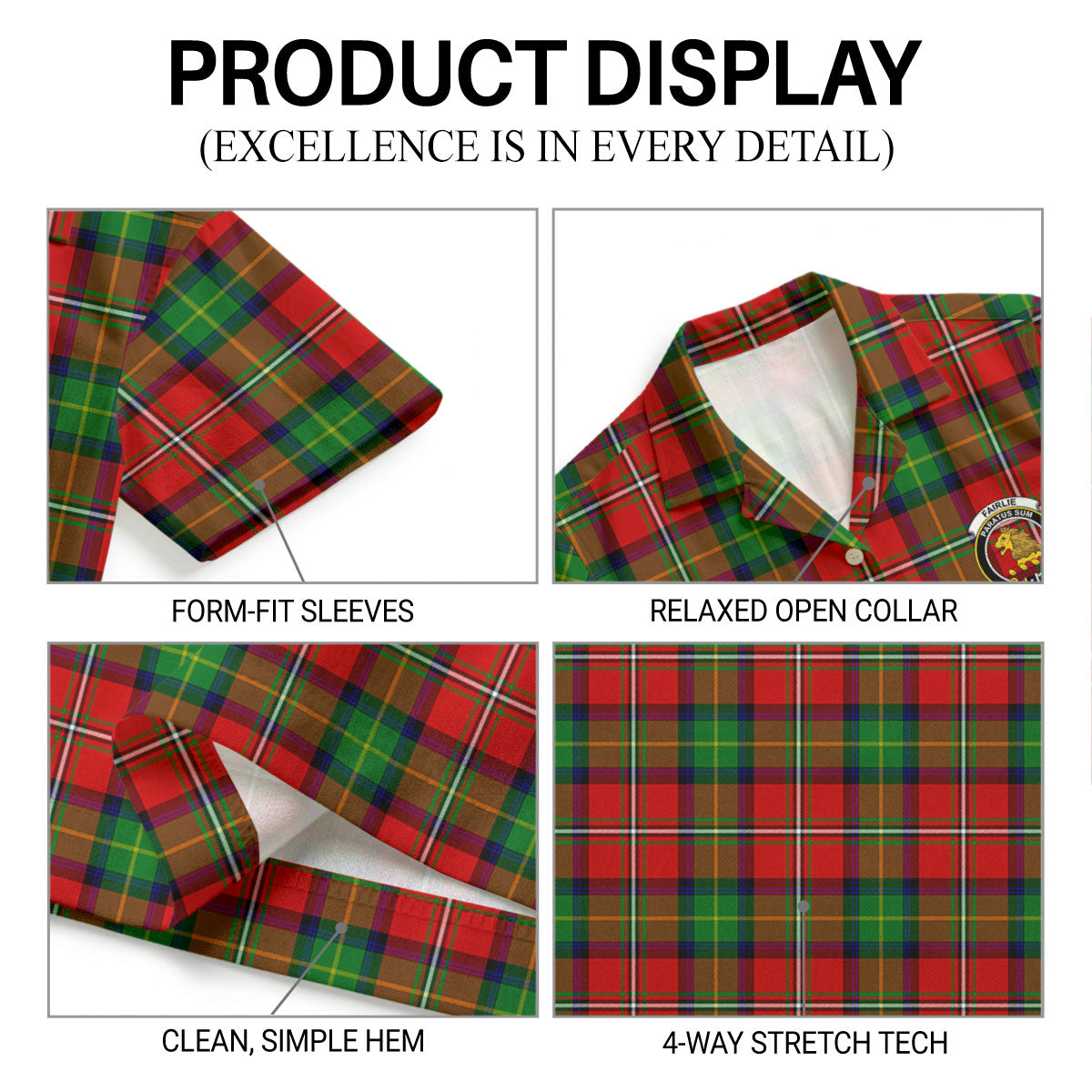 Fairlie Tartan Crest Hawaiian Shirt