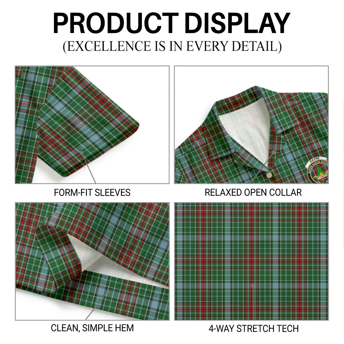 Gayre Tartan Crest Hawaiian Shirt