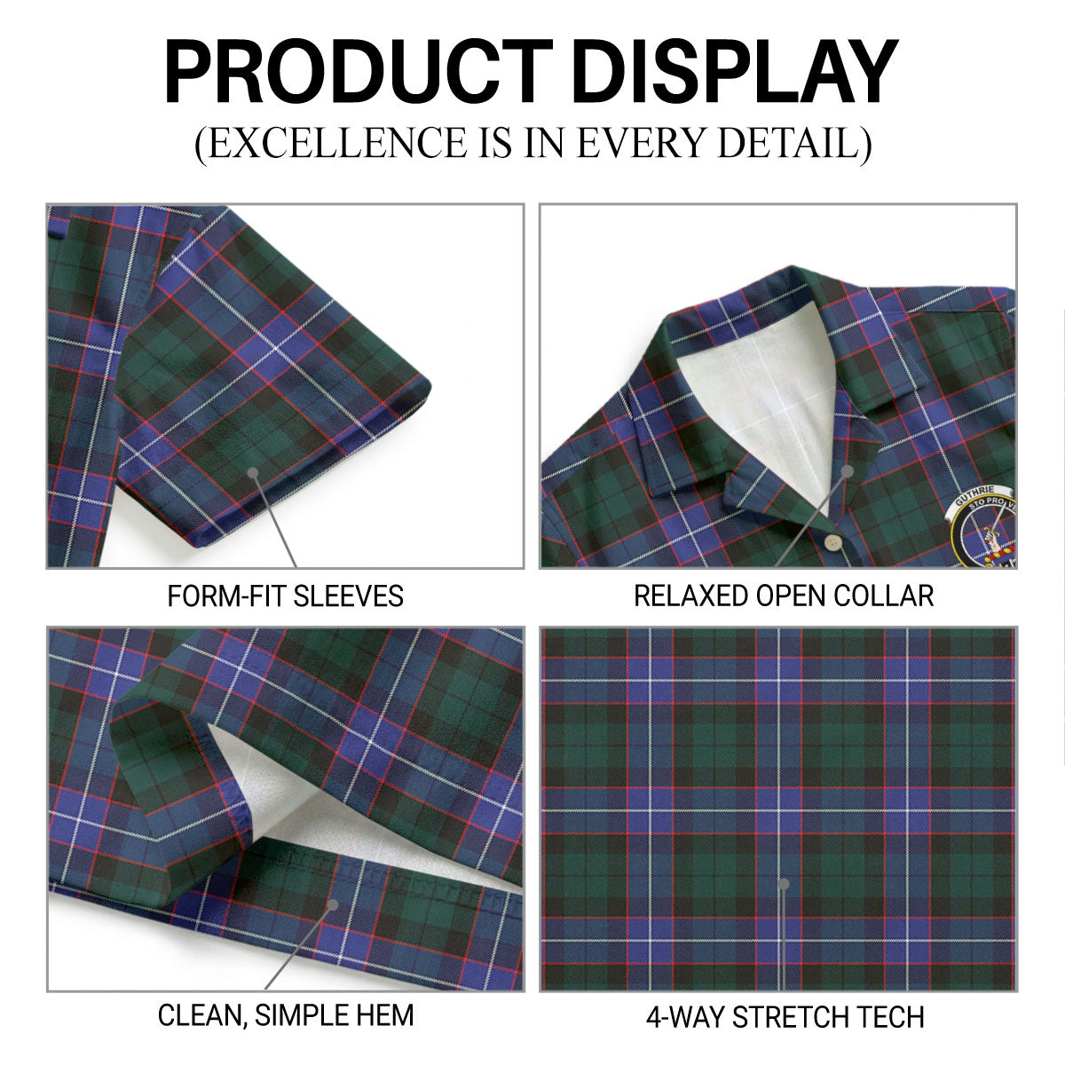 Guthrie Modern Tartan Crest Hawaiian Shirt