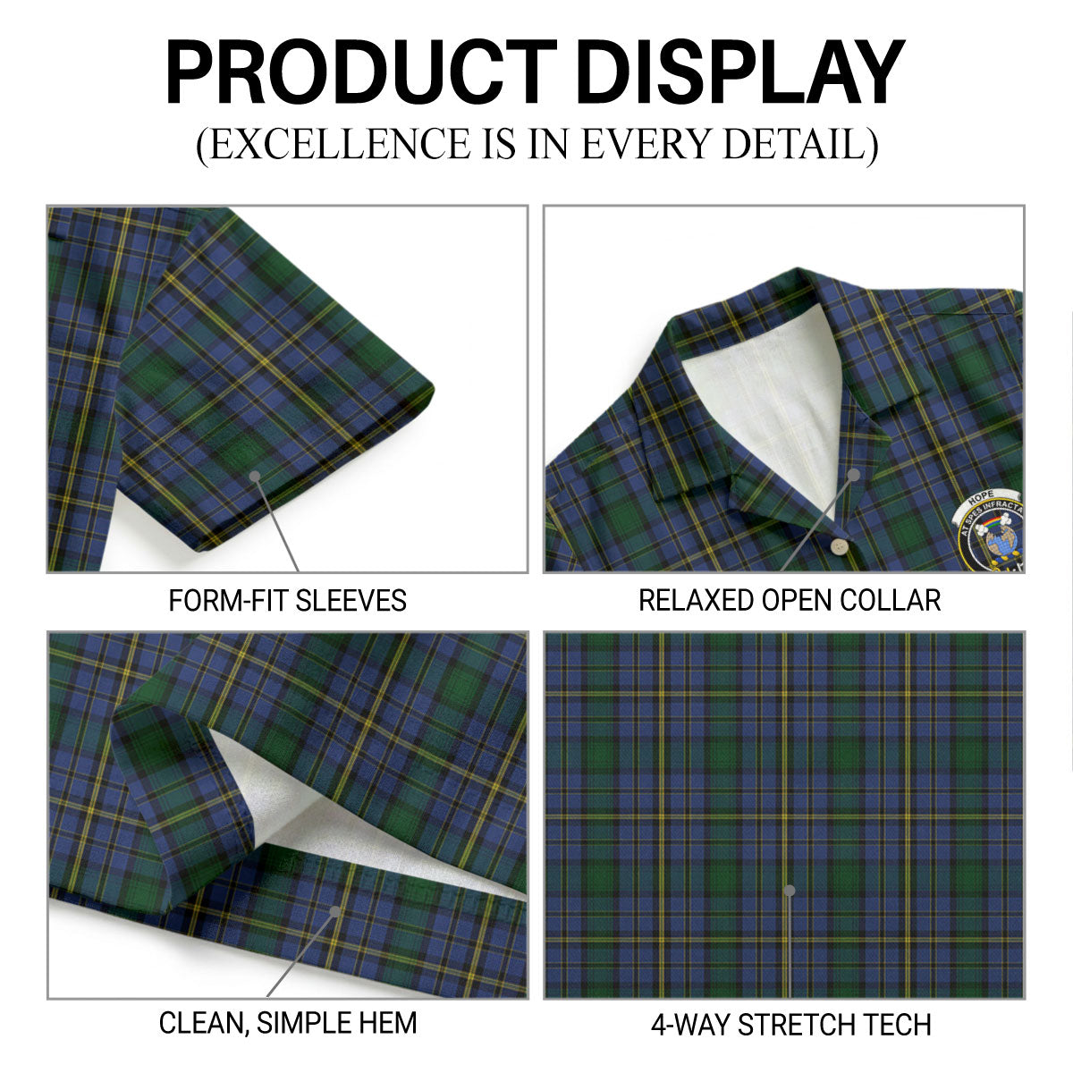 Hope Tartan Crest Hawaiian Shirt
