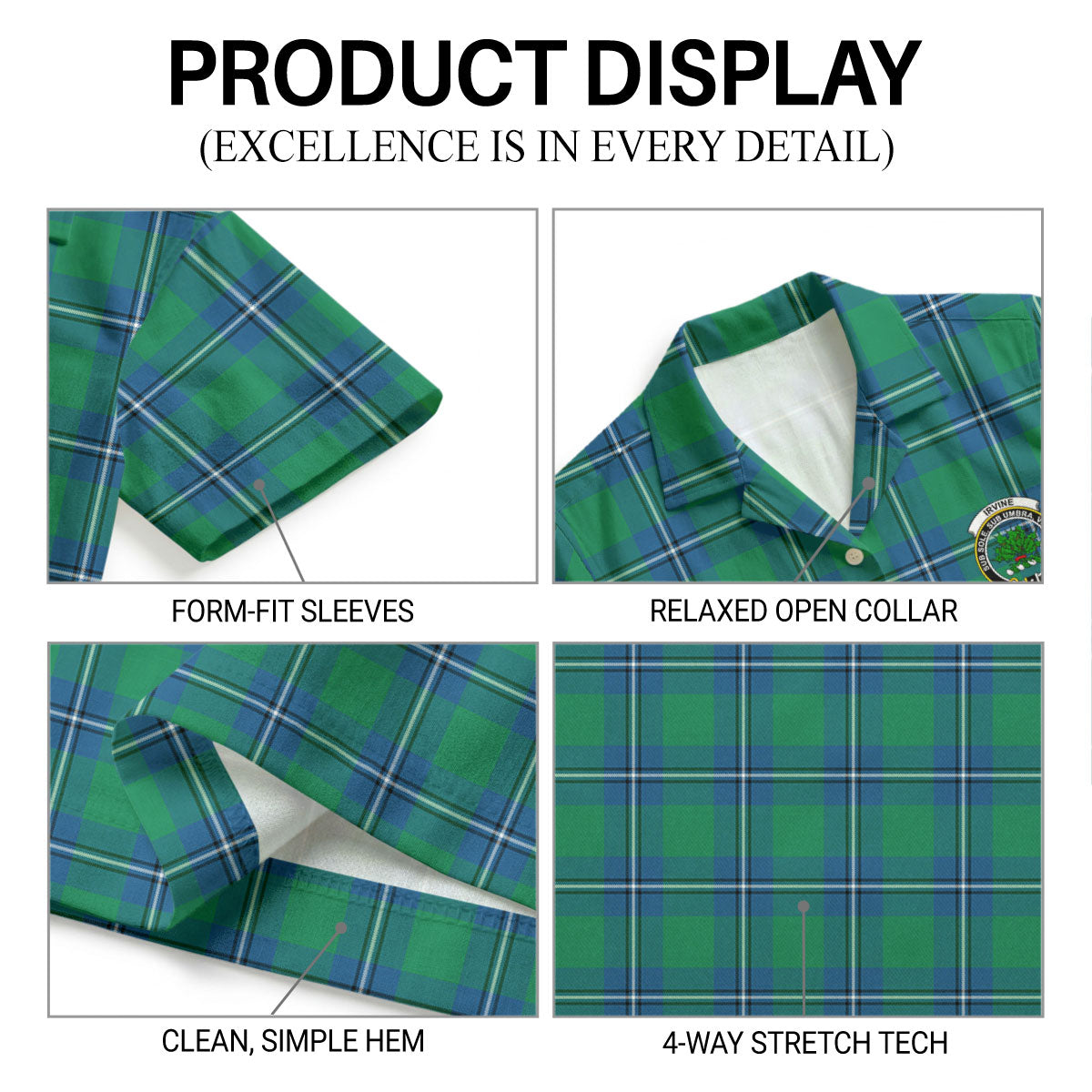 Irvine Ancient Tartan Crest Hawaiian Shirt