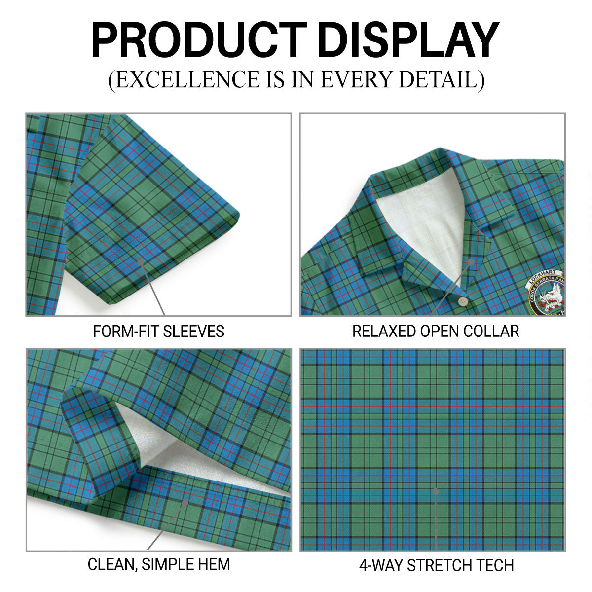 Lockhart Tartan Crest Hawaiian Shirt