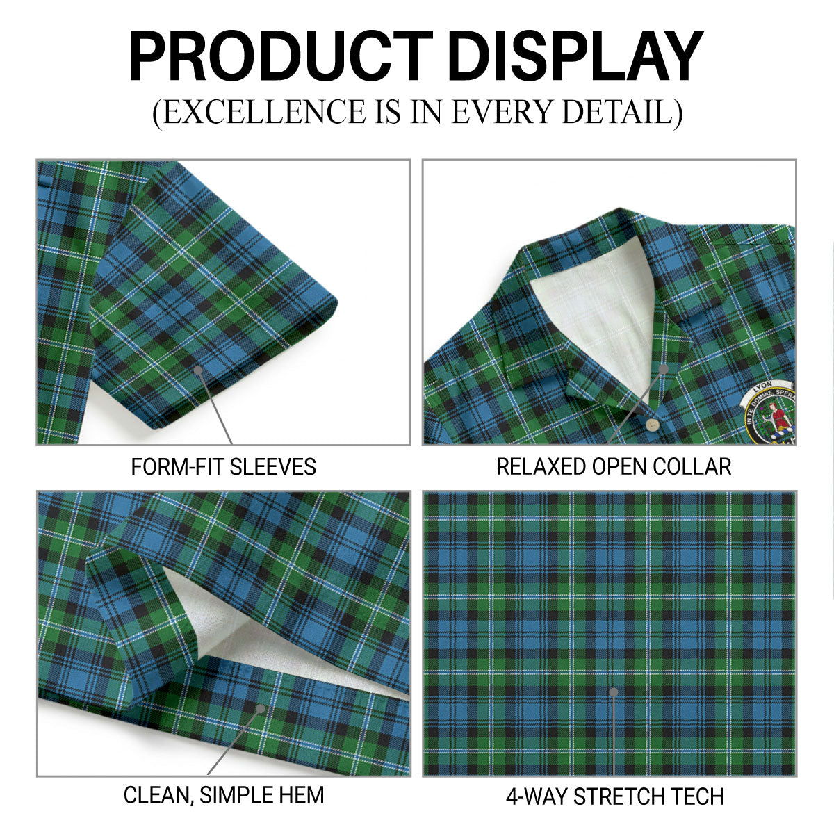 Lyon Tartan Crest Hawaiian Shirt