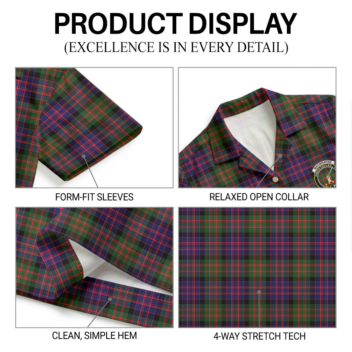 MacBrayne Tartan Crest Hawaiian Shirt