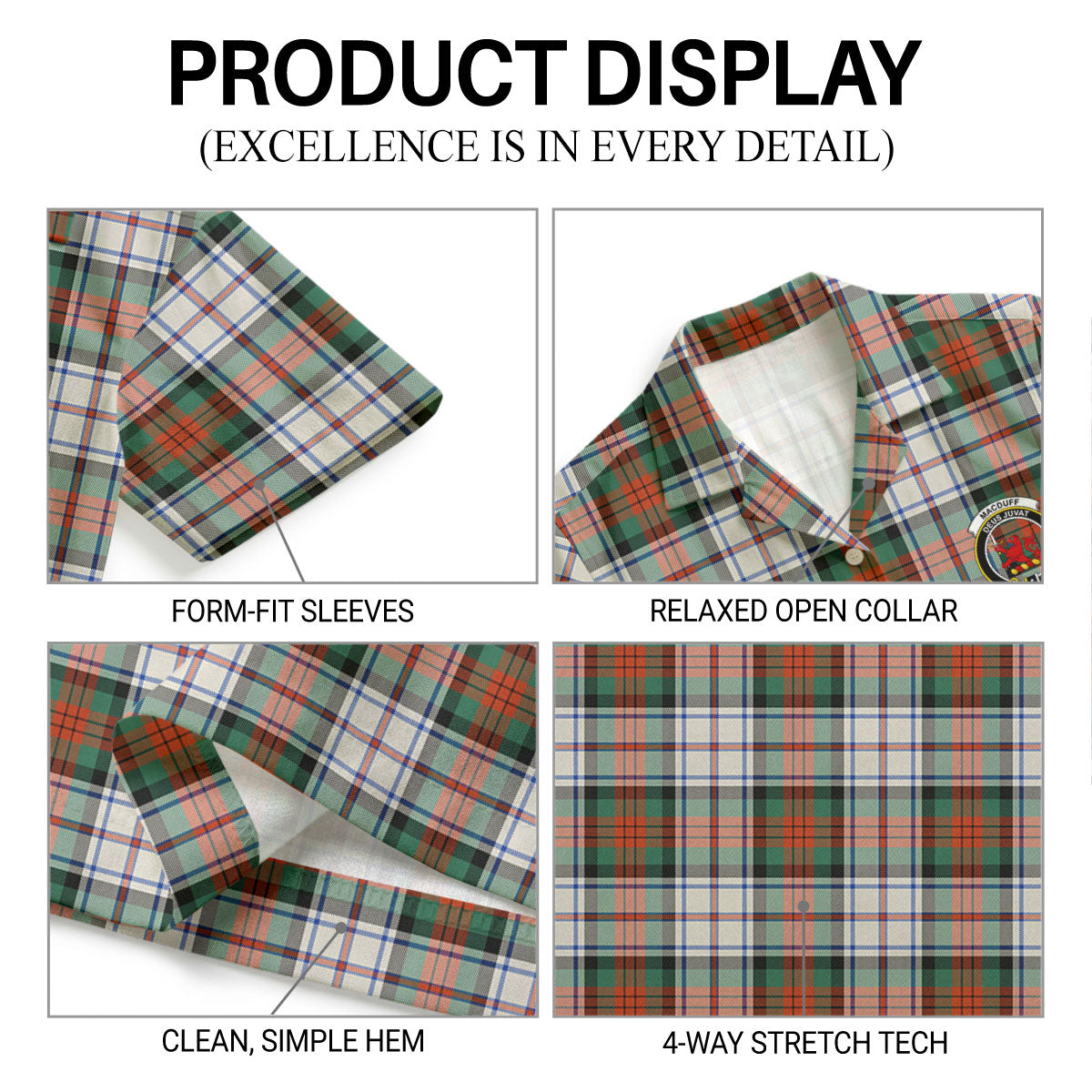 MacDuff Dress Ancient Tartan Crest Hawaiian Shirt