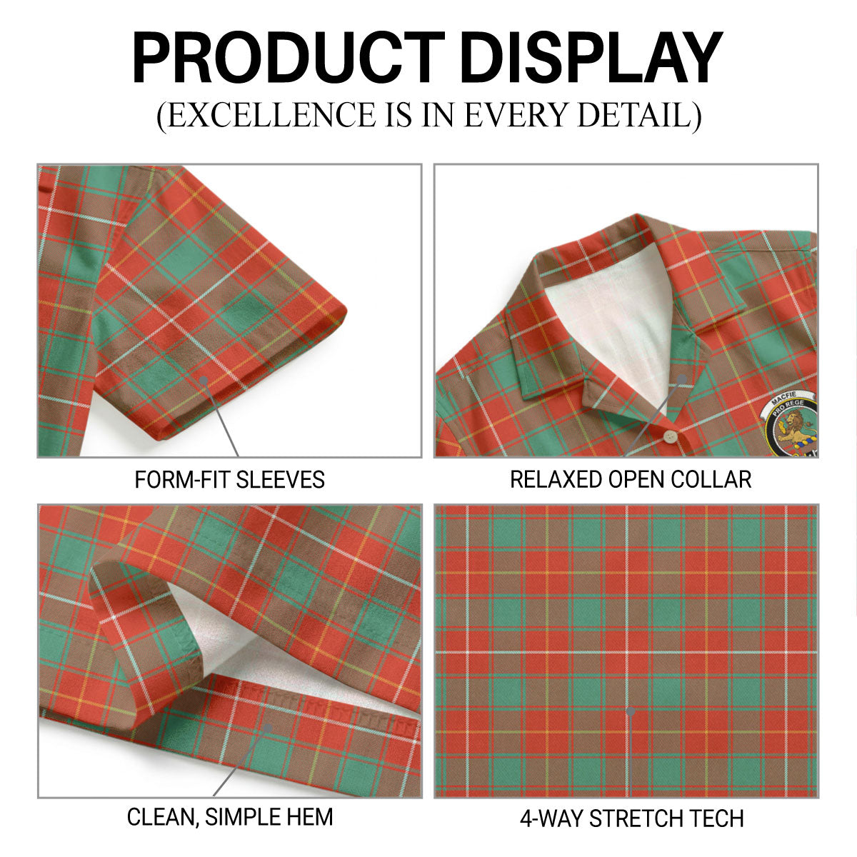 MacFie Ancient Tartan Crest Hawaiian Shirt