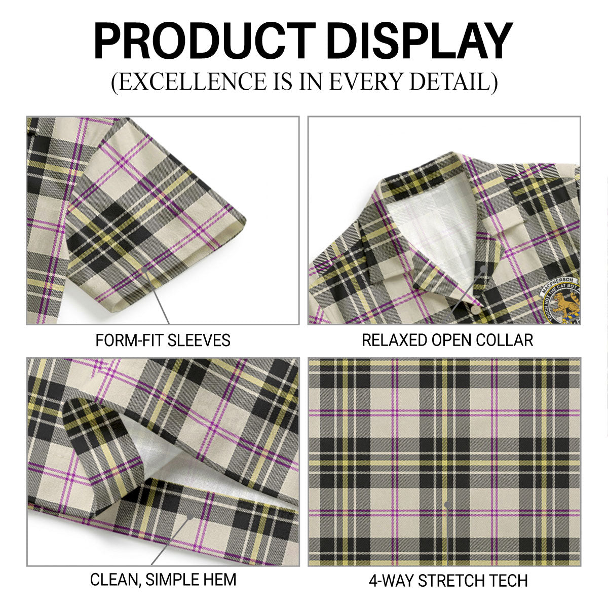 MacPherson Dress Ancient Tartan Crest Hawaiian Shirt