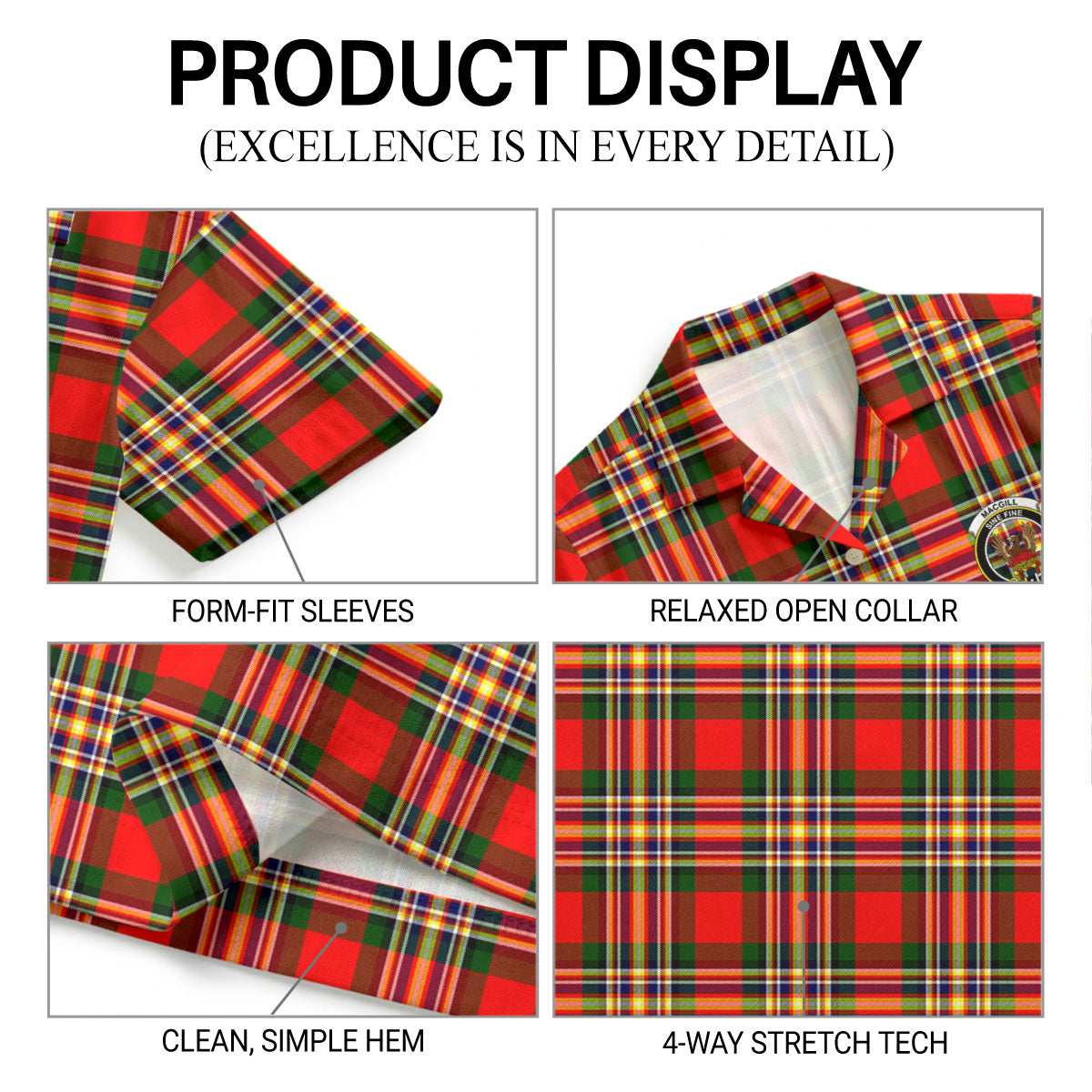 Makgill Tartan Crest Hawaiian Shirt