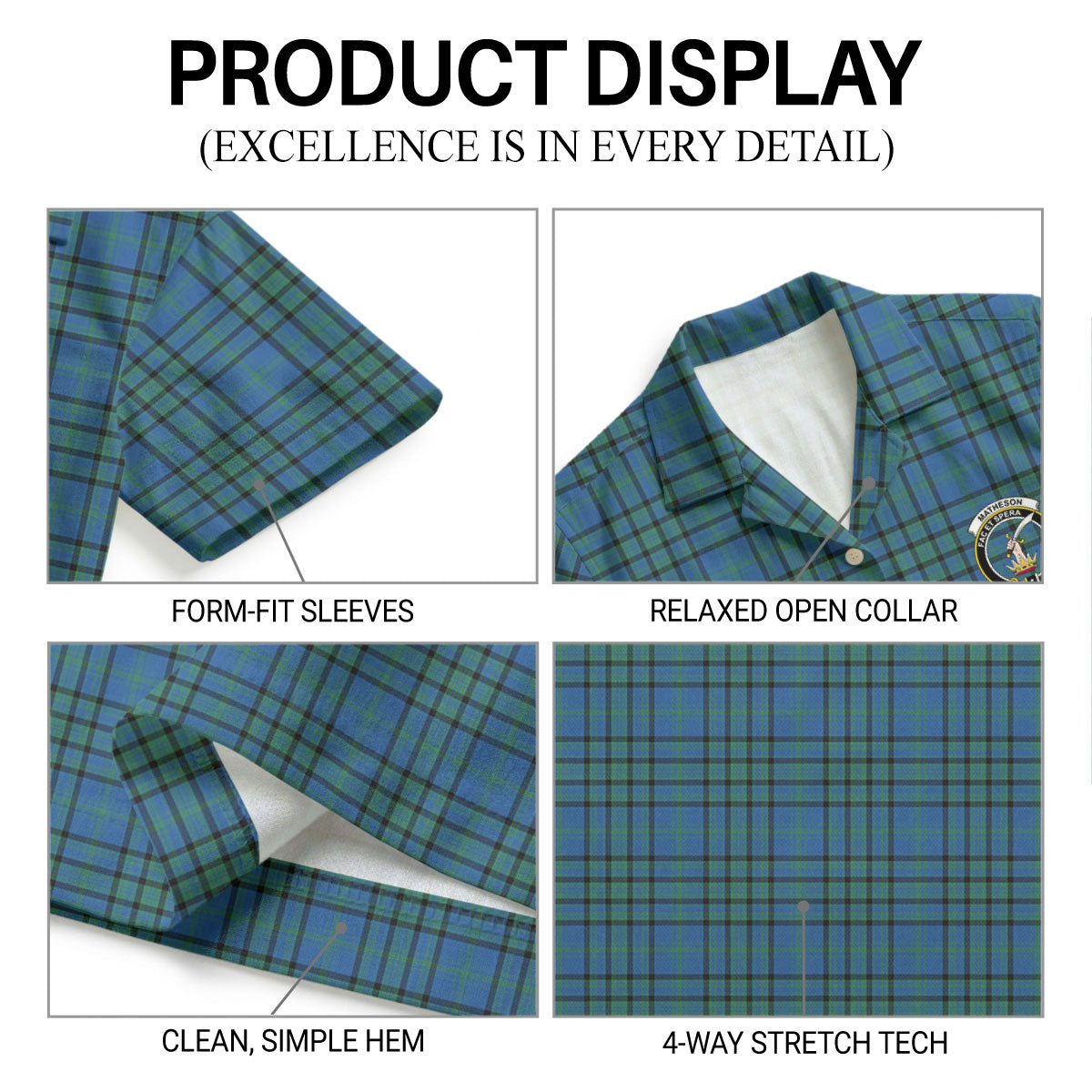 Matheson Hunting Ancient Tartan Crest Hawaiian Shirt