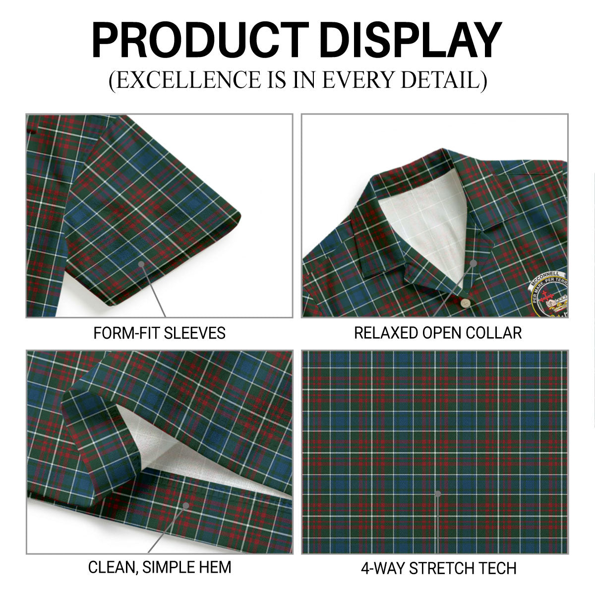 McConnell Tartan Crest Hawaiian Shirt